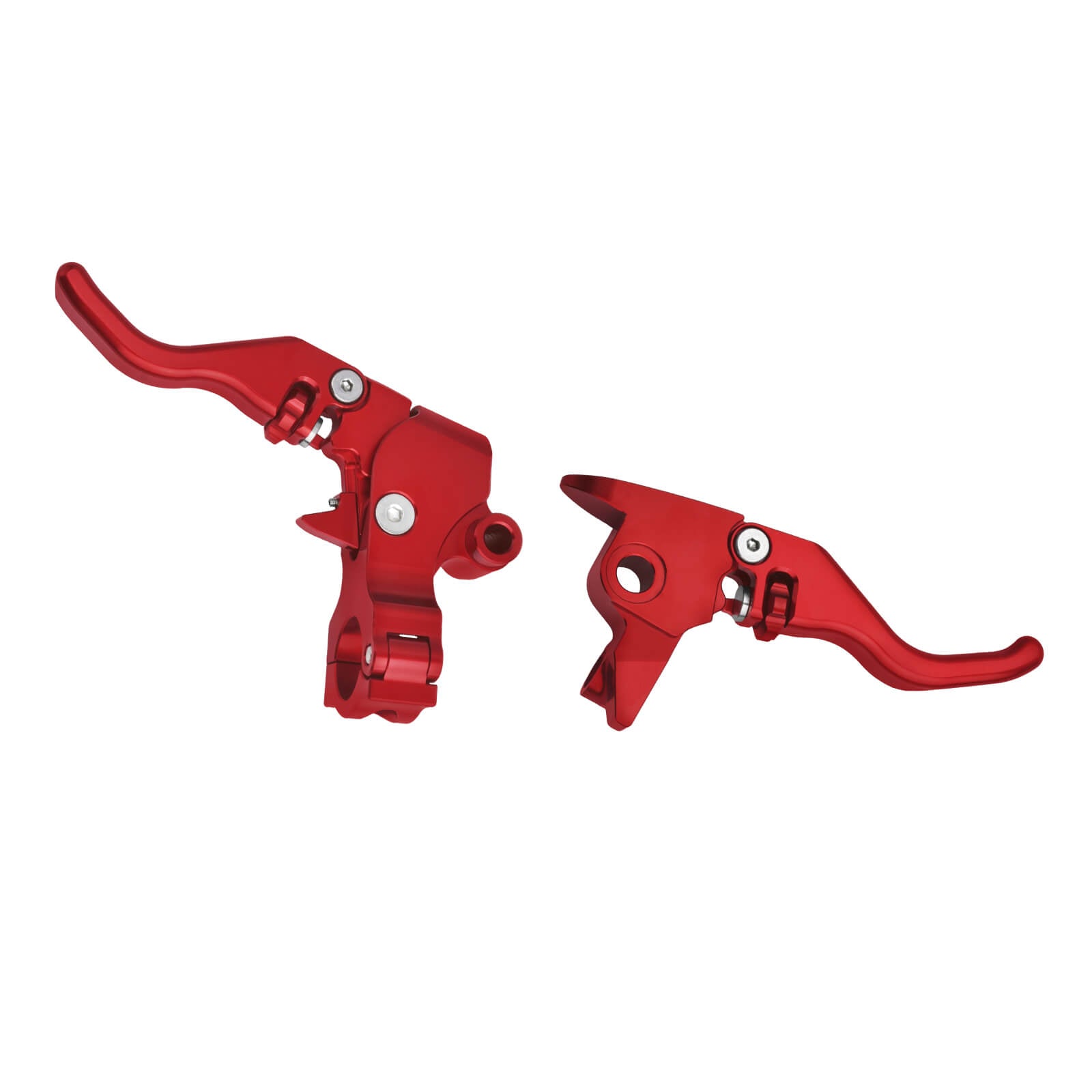 BA001603_Mactions_Custom CNC Brake & Cable Clutch Levers for Harley Touring '08-'13 Red