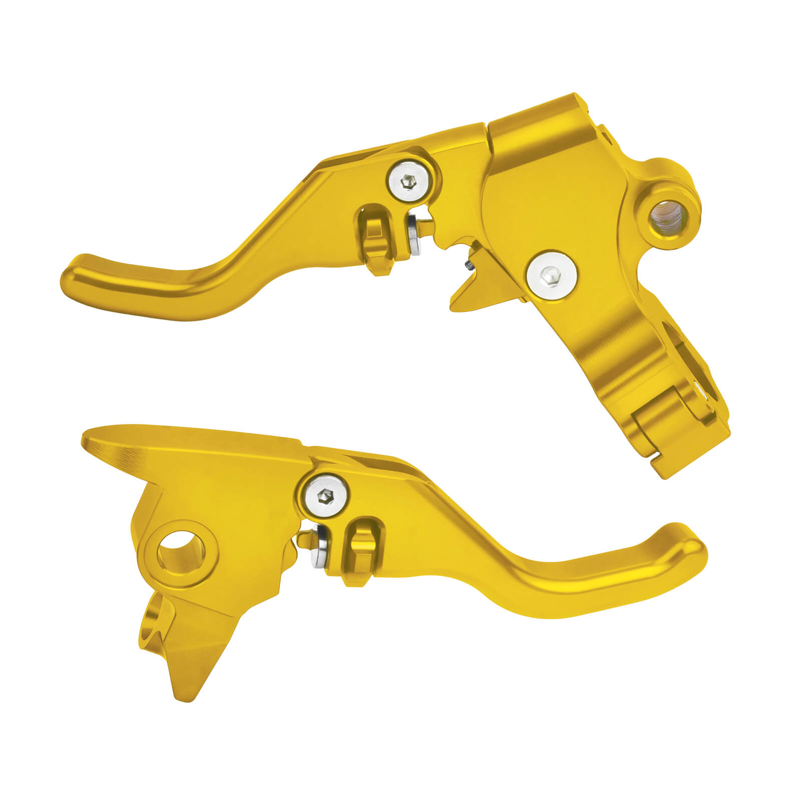 BA001604_Mactions_Custom CNC Brake & Cable Clutch Levers for Harley Touring '08-'13 Gold