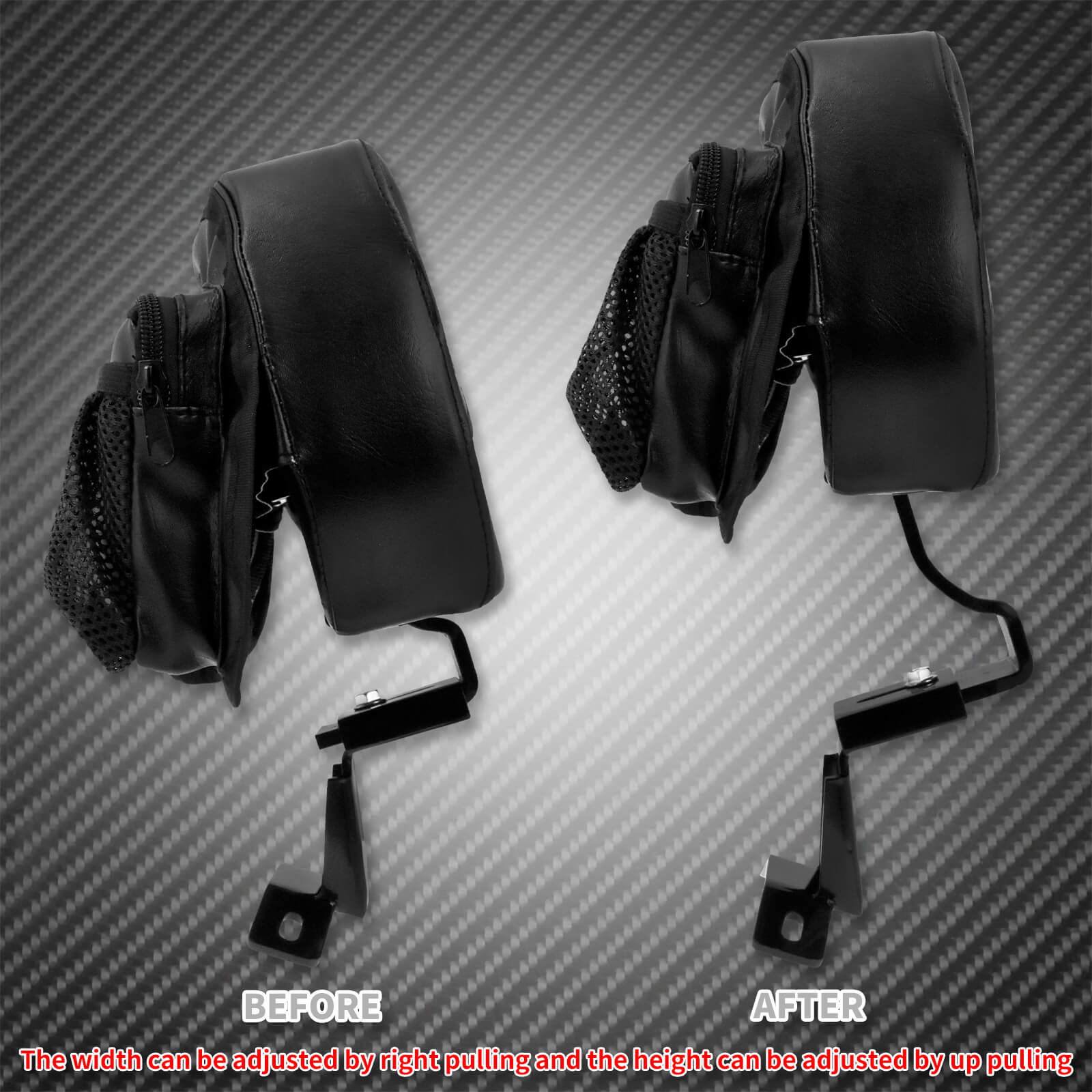 CB012202 mactions Adjustable Rider Backrest for Harley Enhance Comforton Touring Models