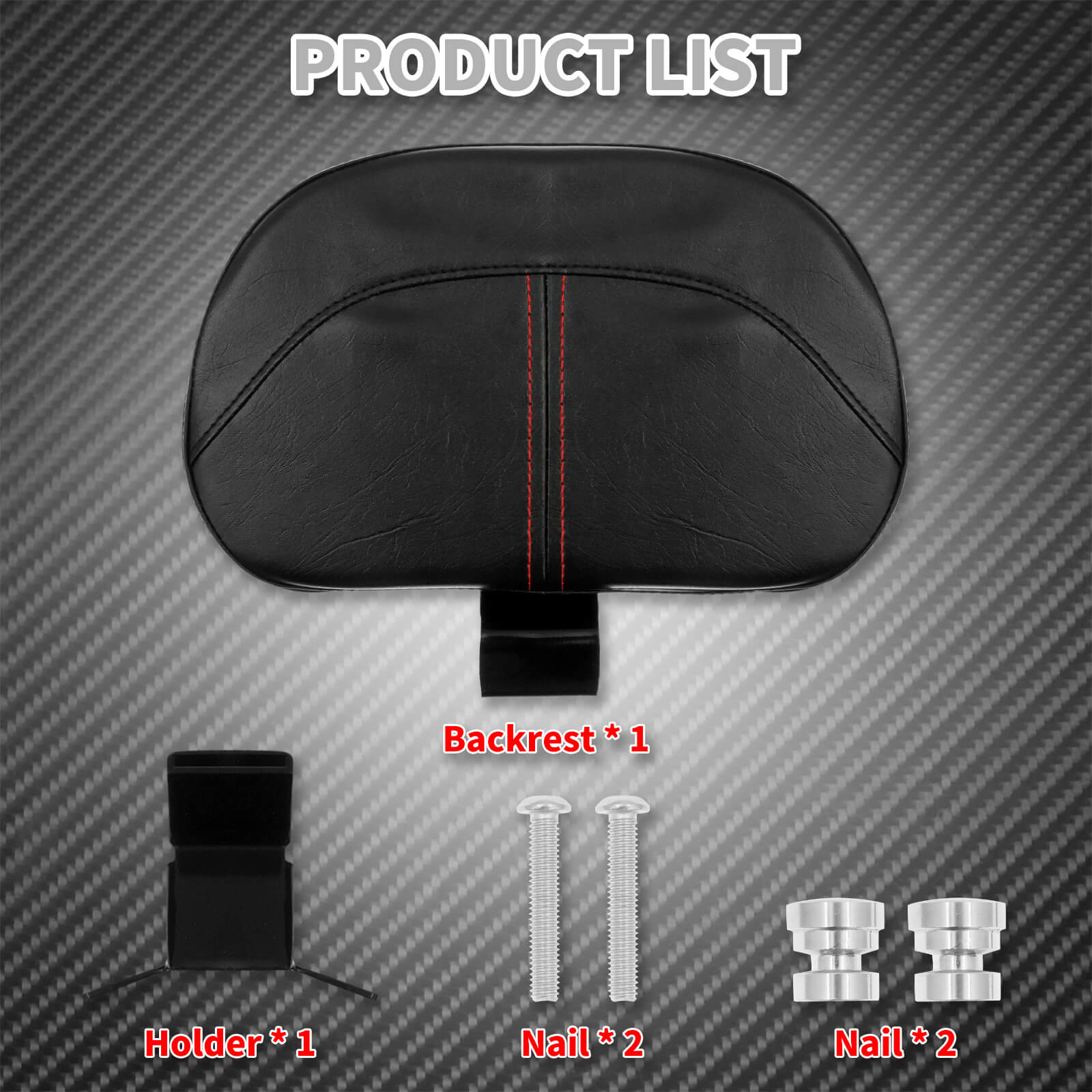 CB012202 mactions High-Quality Steel Road Glide Customization rider backrest