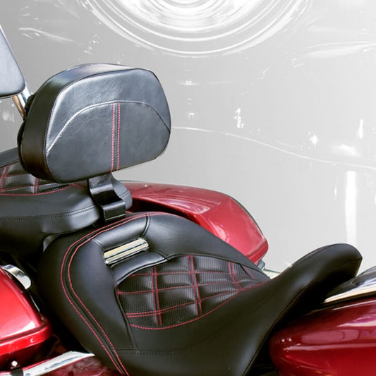 CB012202 mactions adjustable rider backrest for harley motorcycle