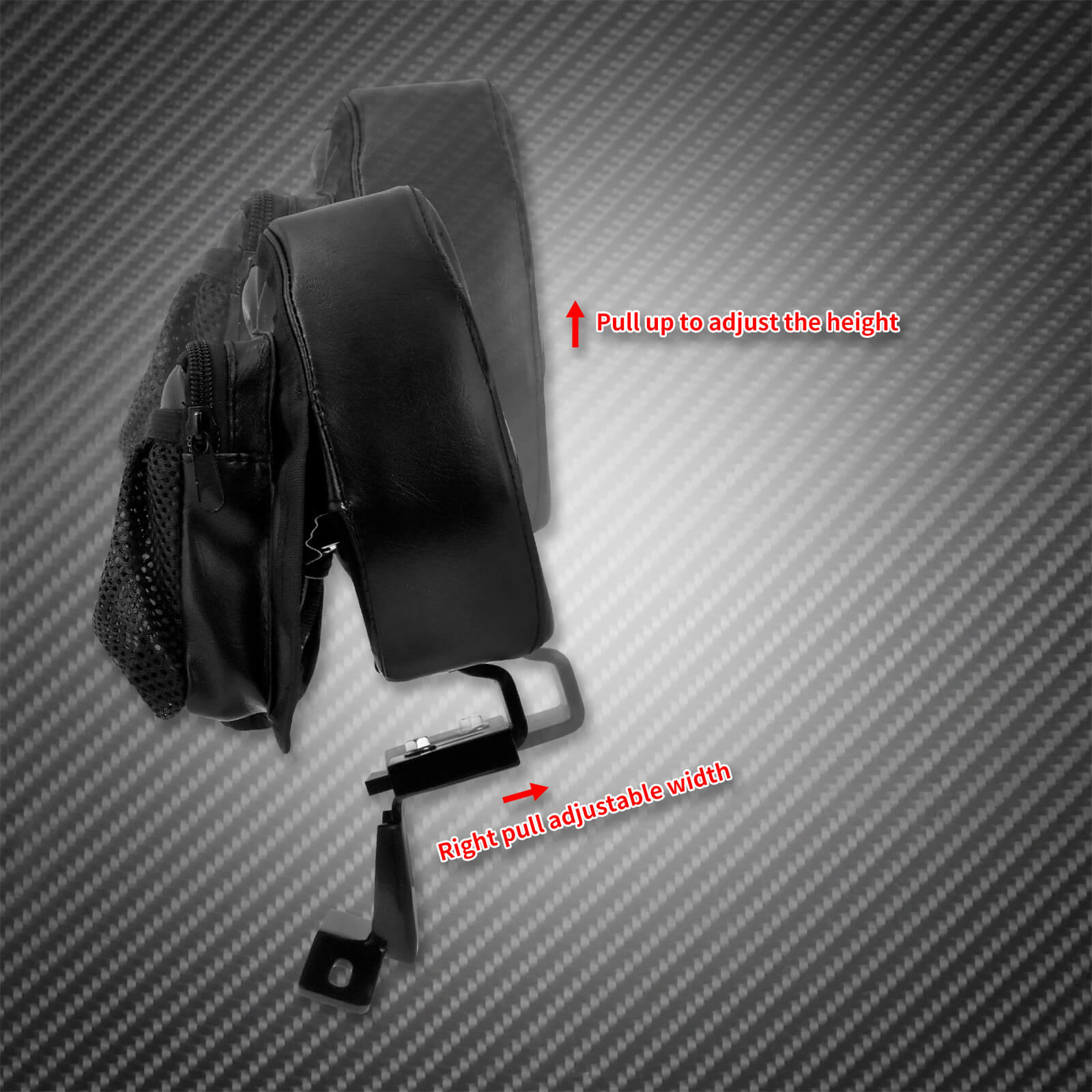 CB012203 mactions  Adjustable Front Driver Rider Backrest for Harley electra glide (1)