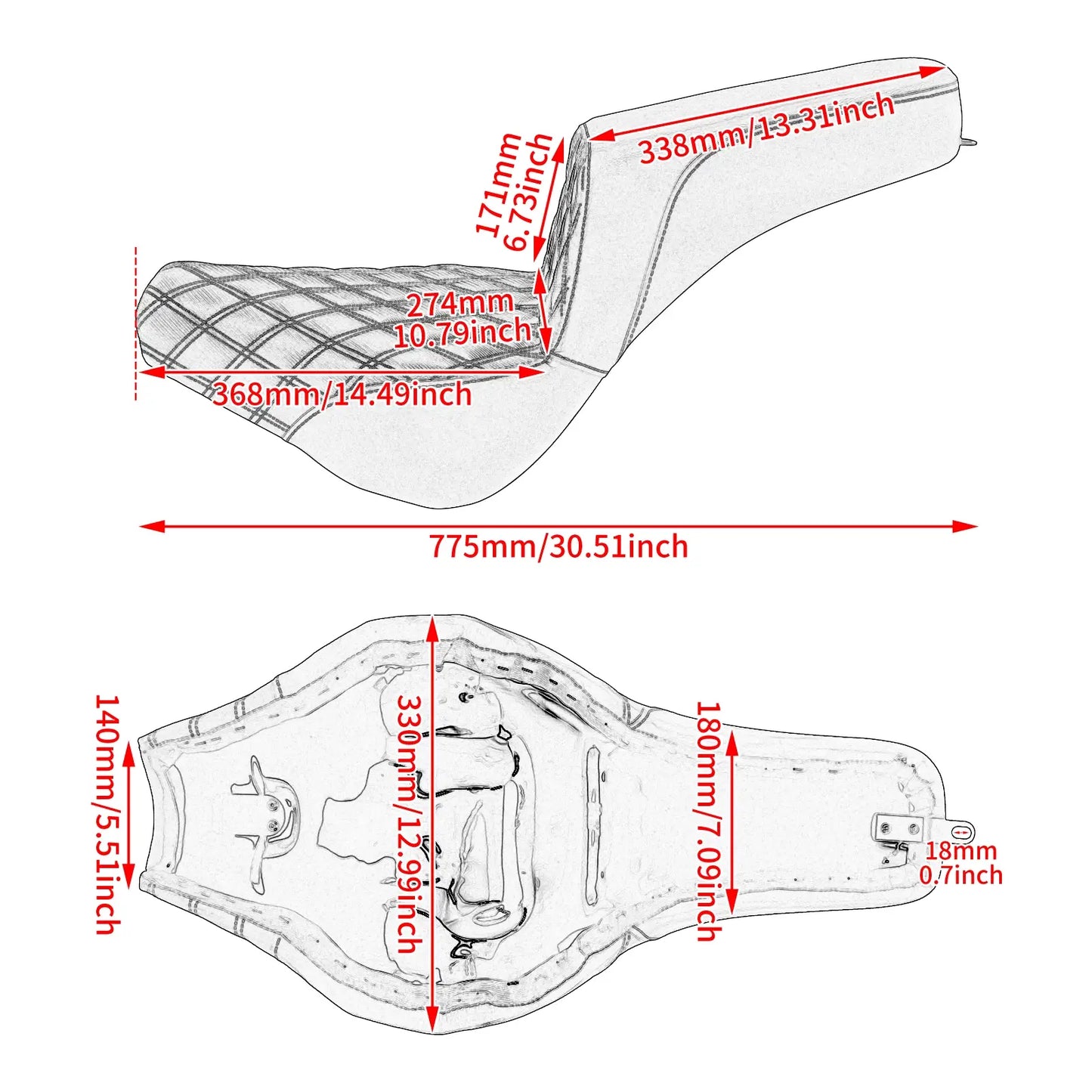 CB012704-mactions-Two-Up-Seat-rider-Passenger-for-Harley-Softail-size