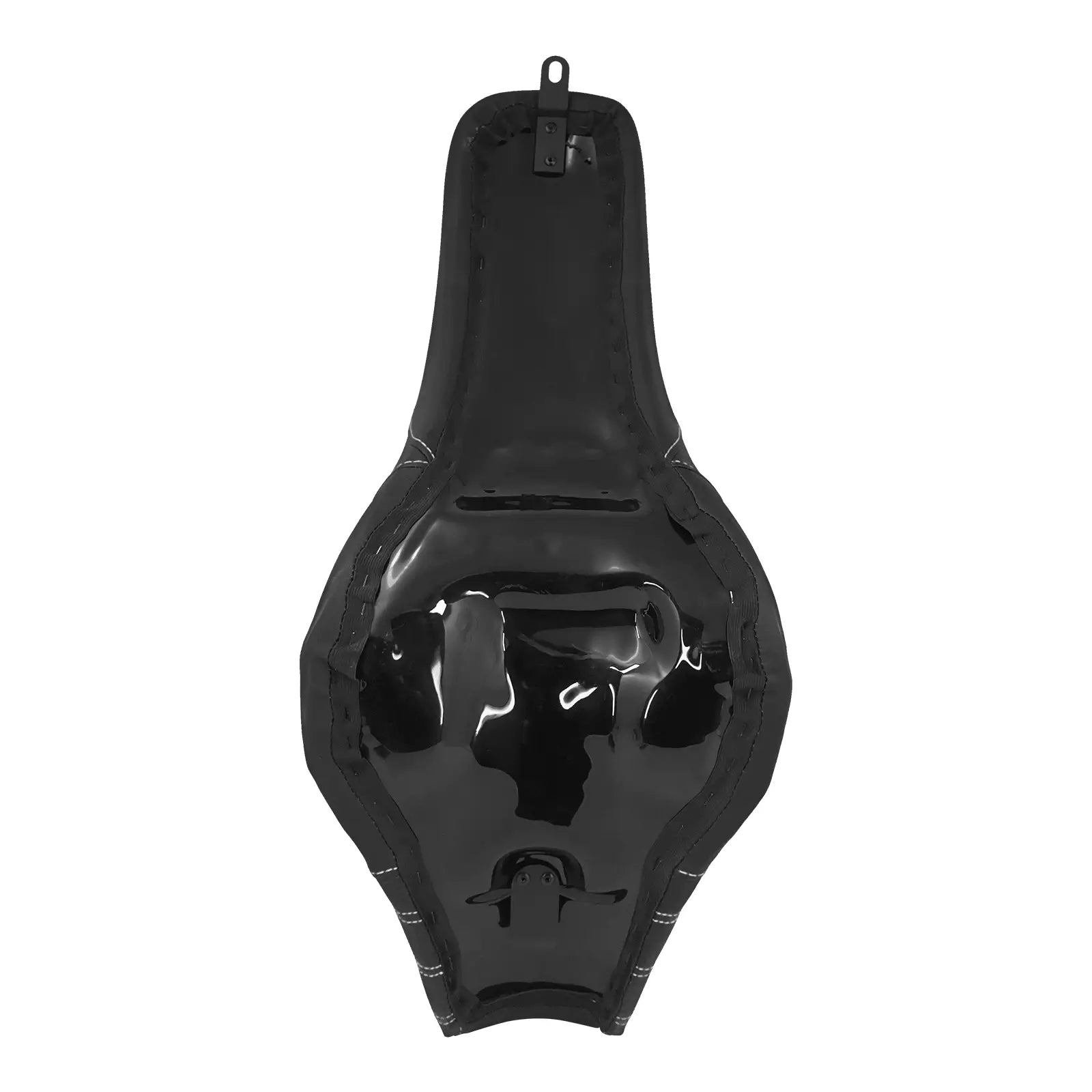 CB012705 mactions Rider Passenger Two-Up Seat for Harley Softail white stitching backside