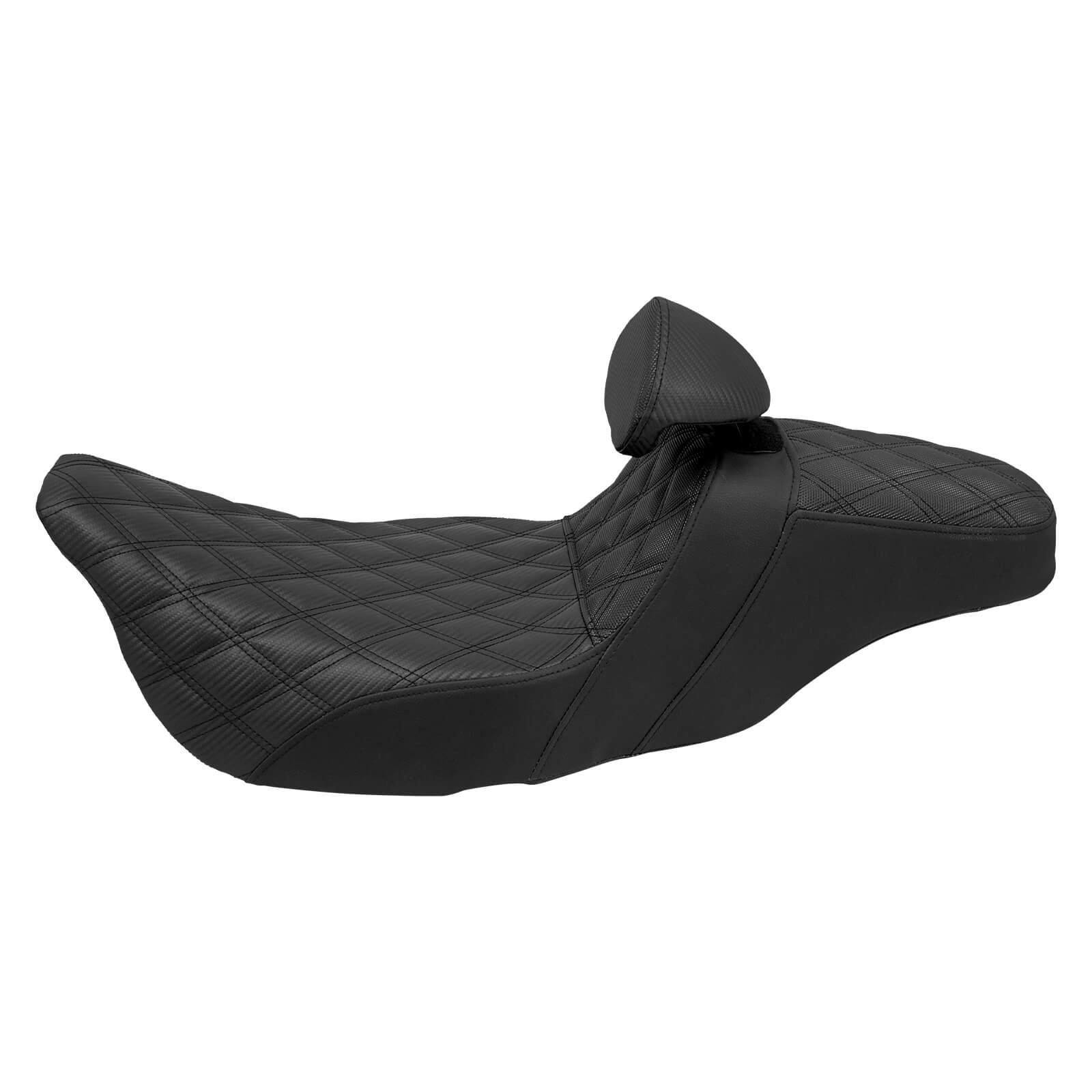 CB013302 mactions Two-Up Gel Seat with Backrest for Harley road glide
