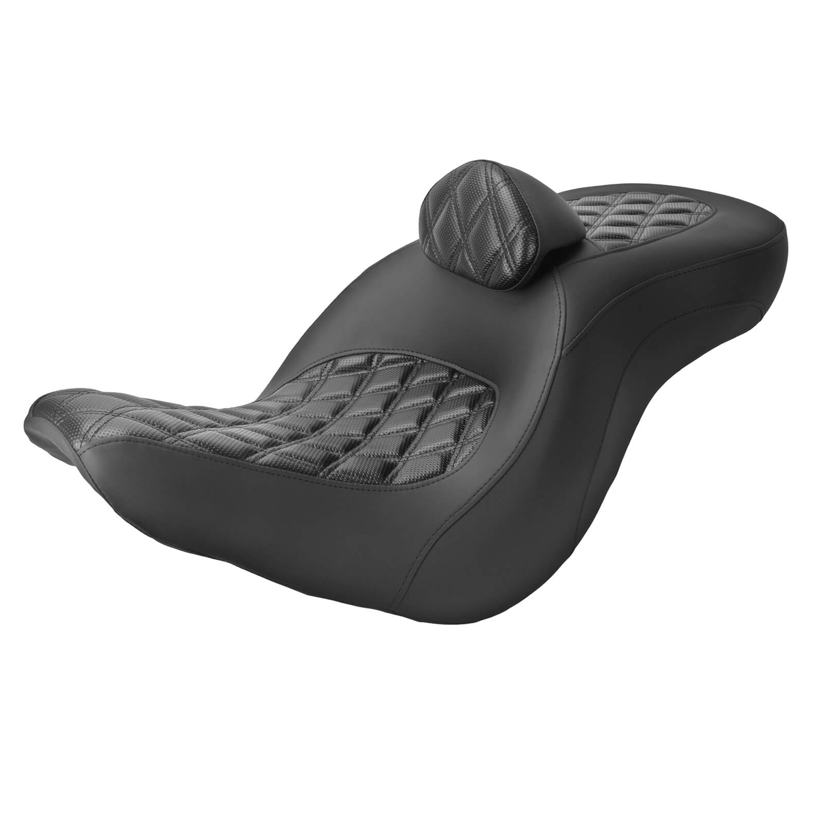 CB013502 mactions Rider Passenger Two Up Seat for harley softail