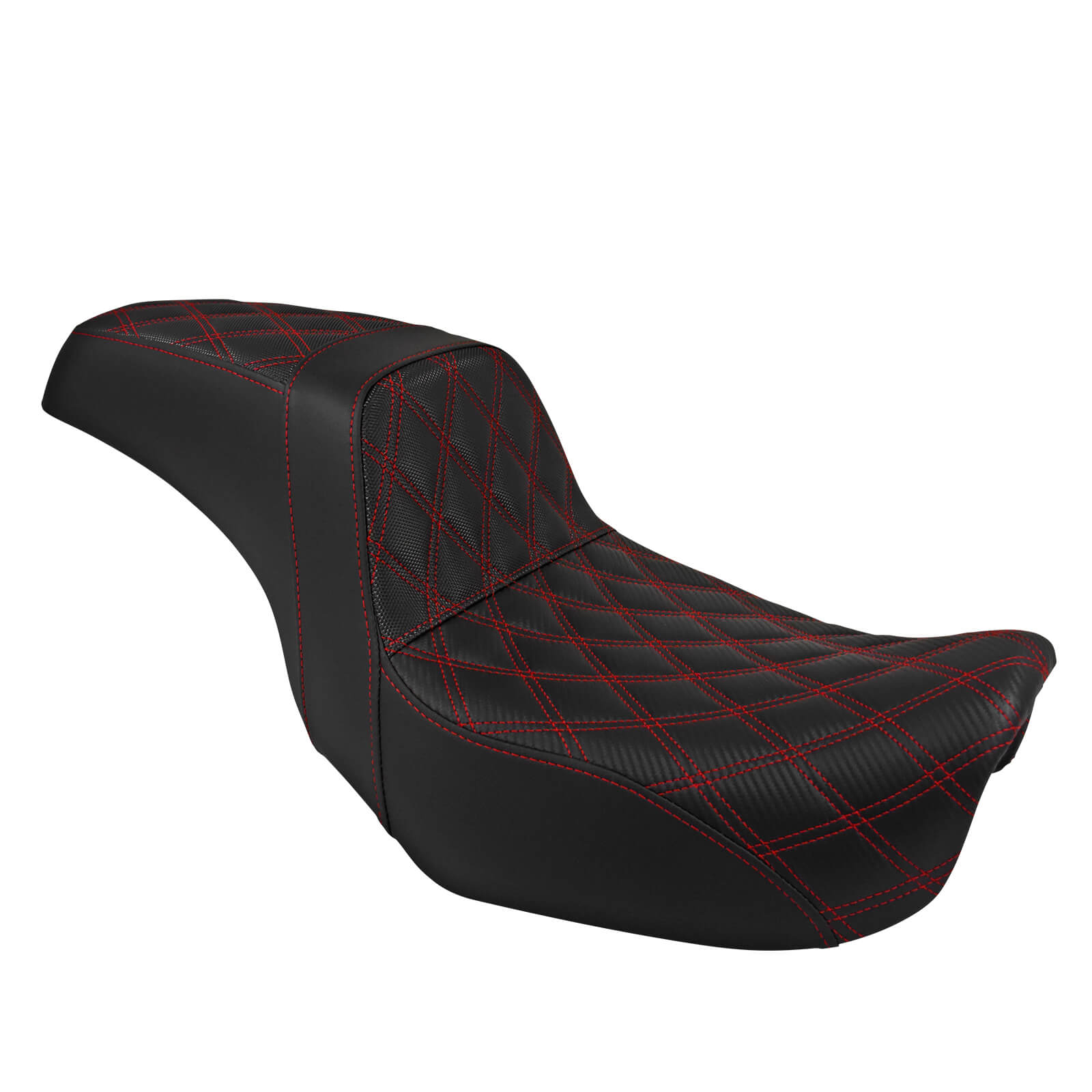 CB014503 mactions Two-Up Rider Passenger Seat Leather for Harley 