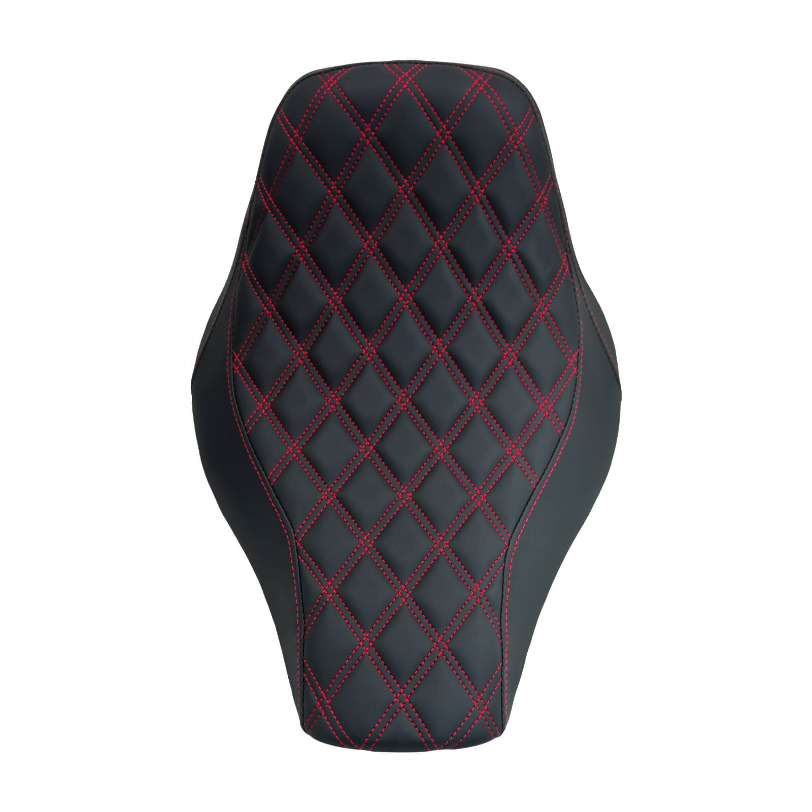 CB015502 mactions Red stitching Diamond Solo Seat For Harley Softail rocker c