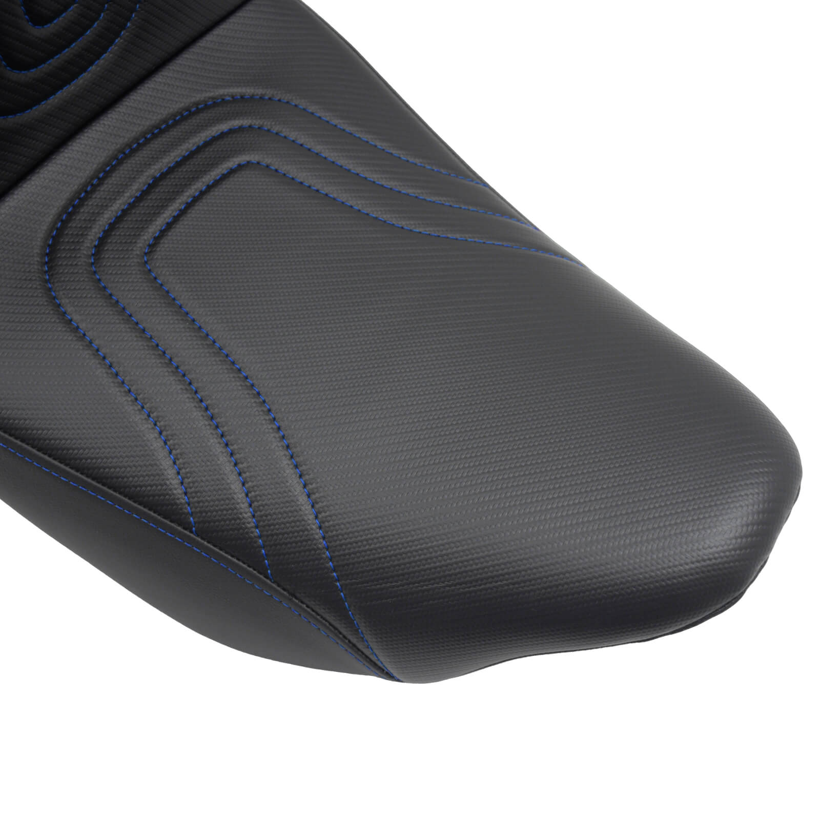 CB015604 mactions Rider Passenger Step-Up Seat For Harley road glide blue stitching black