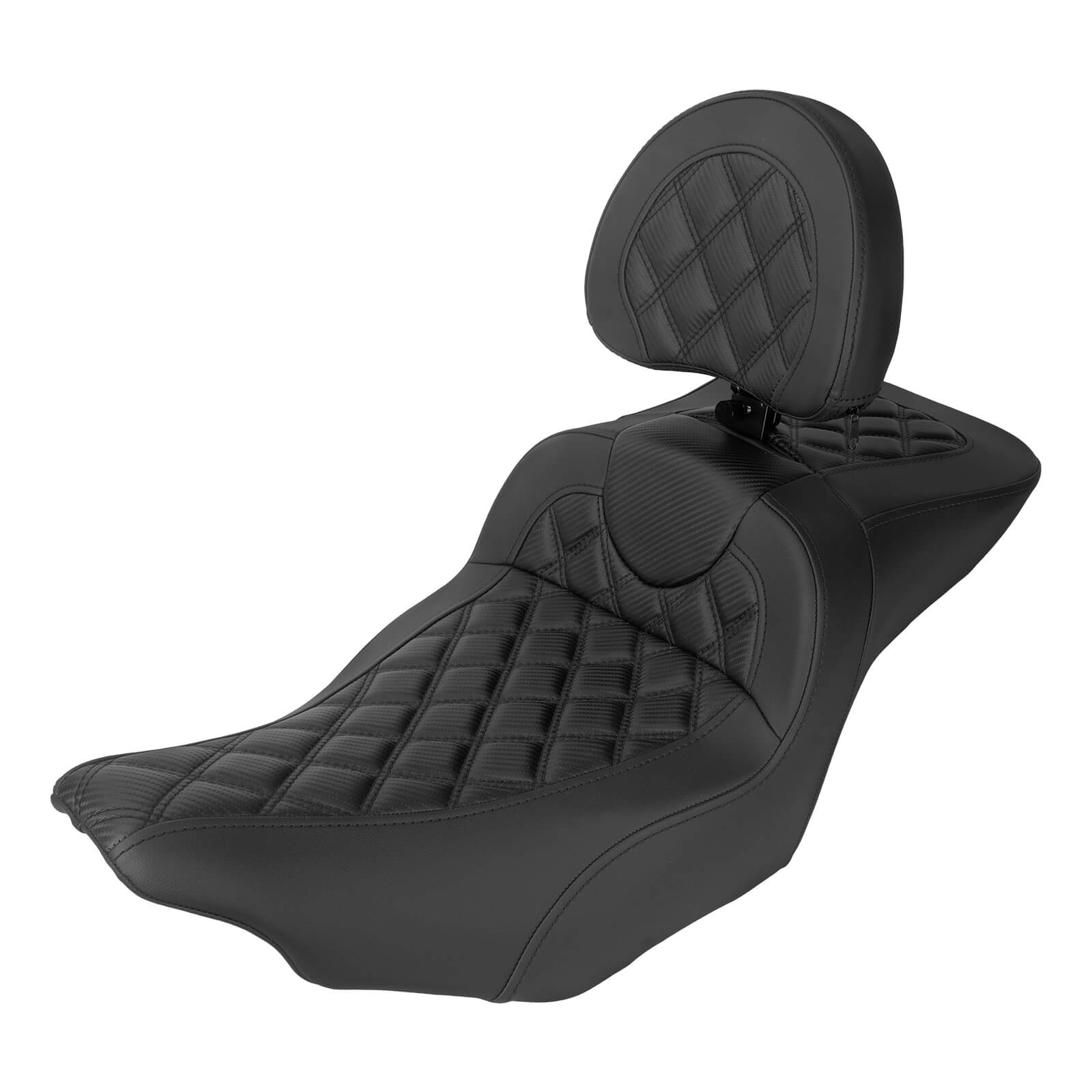 CB017101 mactions Black Diamond Stitched Two-Up Seat 