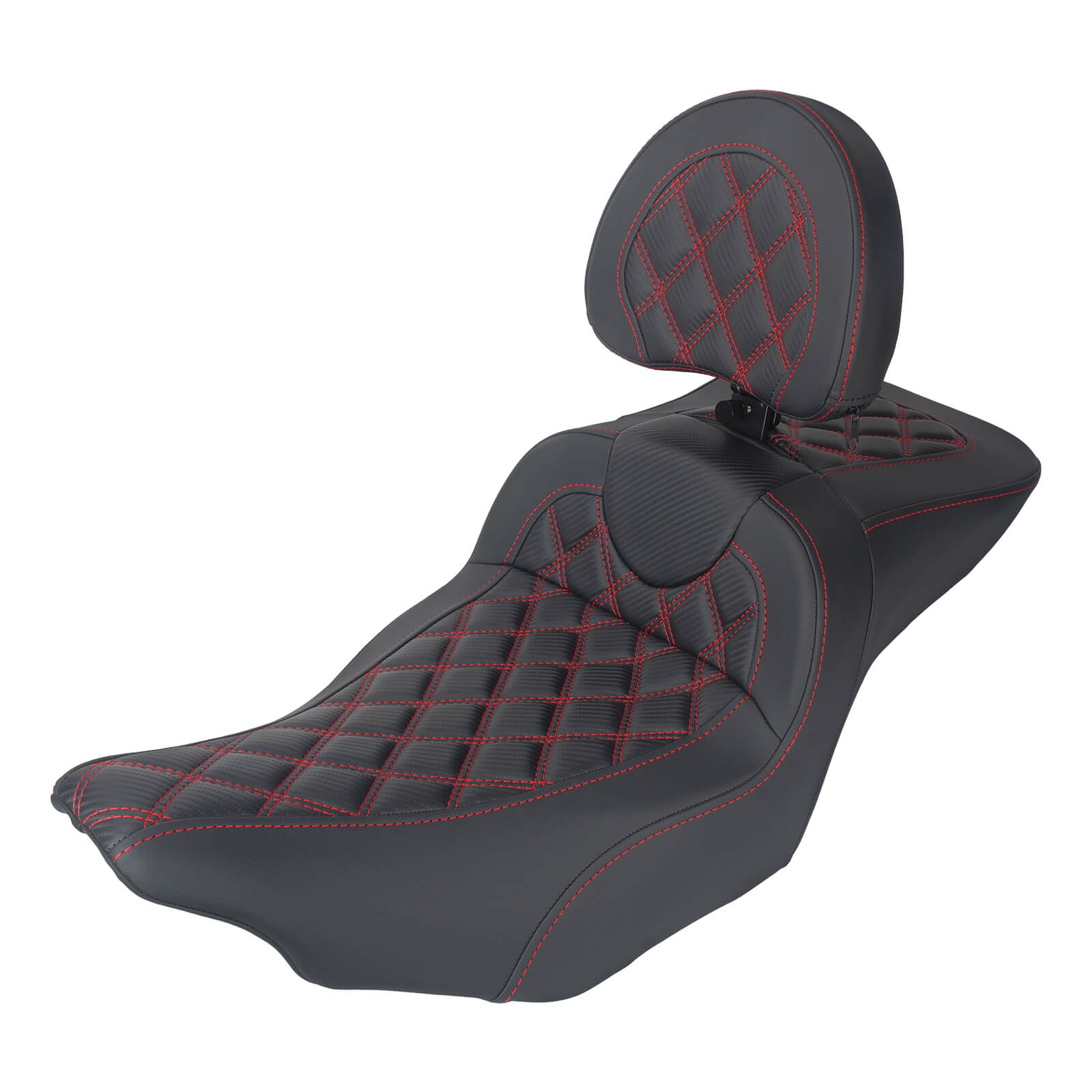 CB017103 mactions Performance Red Diamond Stitched Two-Up Seat