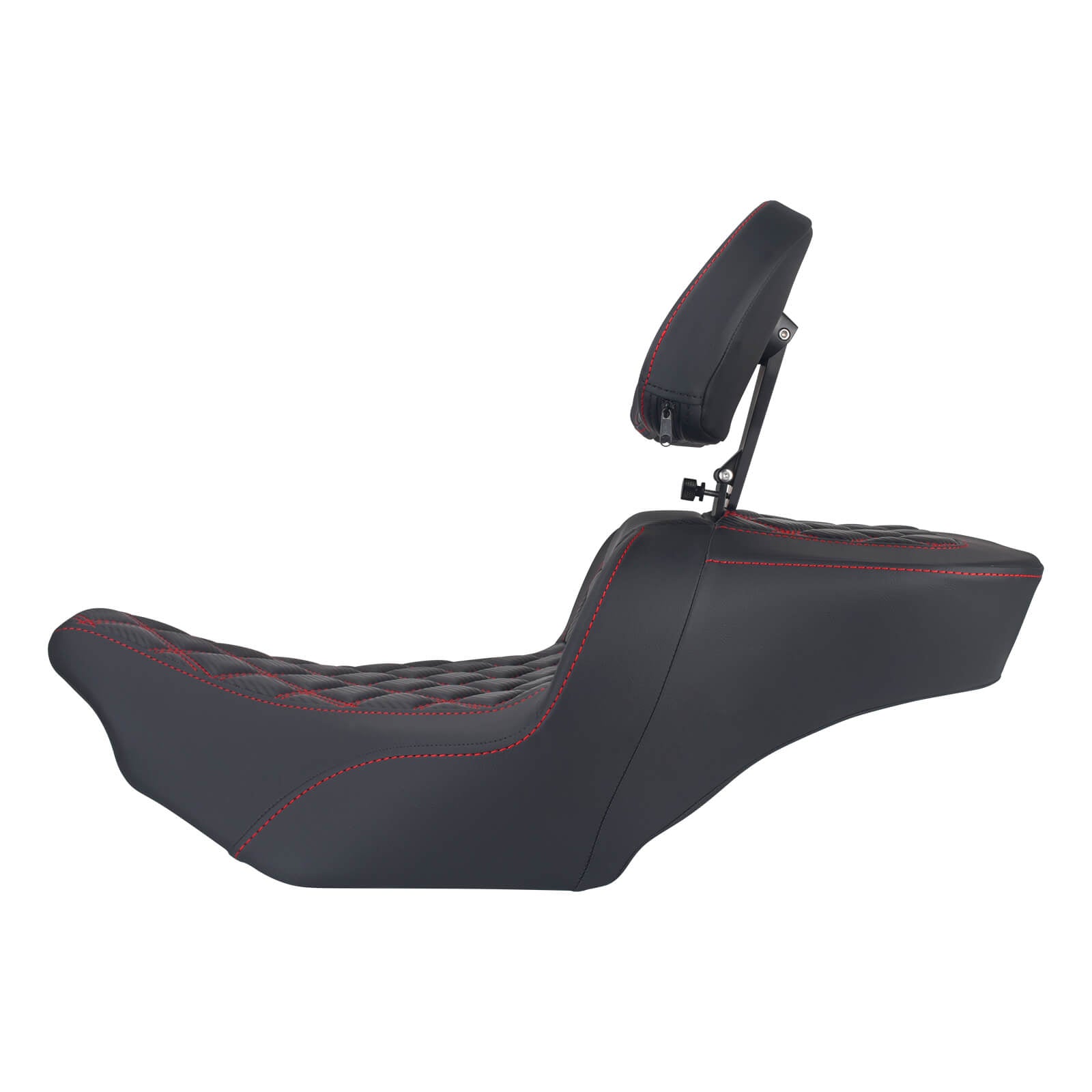 CB017103 mactions Performance Red Diamond Stitched Two-Up Seat for harley touring
