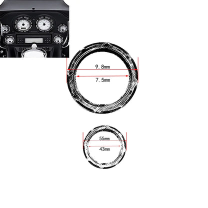 2" Gauge 4" Speedometer Burst Bezel Fit For Harley Electra Street Glide 96-13 | Mactions