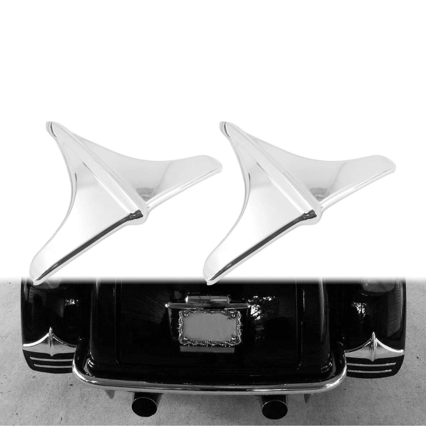 Motorcycle Rear Fender Accents Fit Harley Tri-Glide Ultra Classics '09-'22 Street Glide Trikes 2010-2011