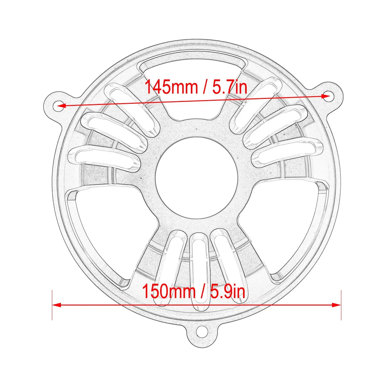 CR020404 Front Billet Speaker Grill Mesh Cover for harley size