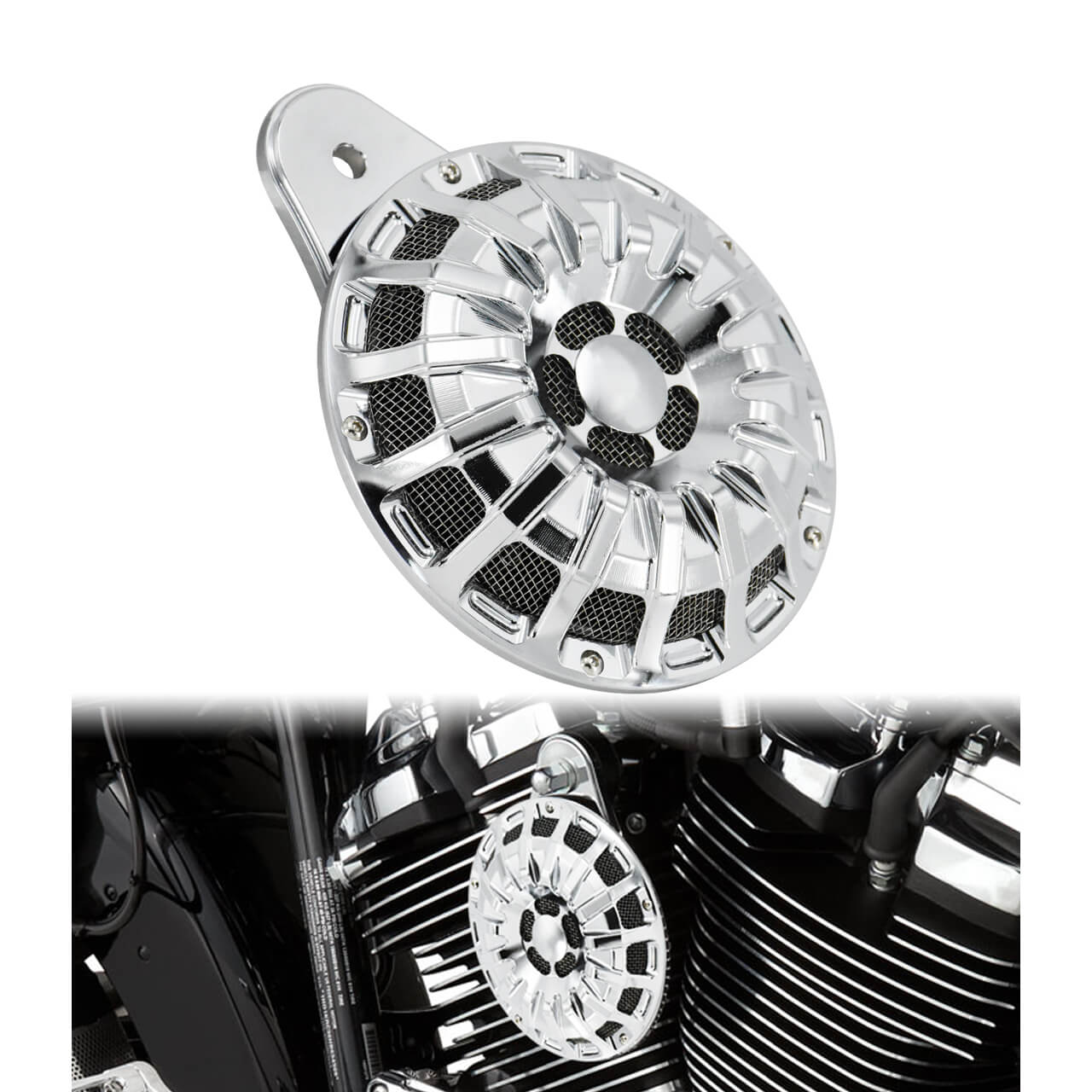 CR023902-mactions-cnc-horn-speaker-cover-harley-touring-chrome