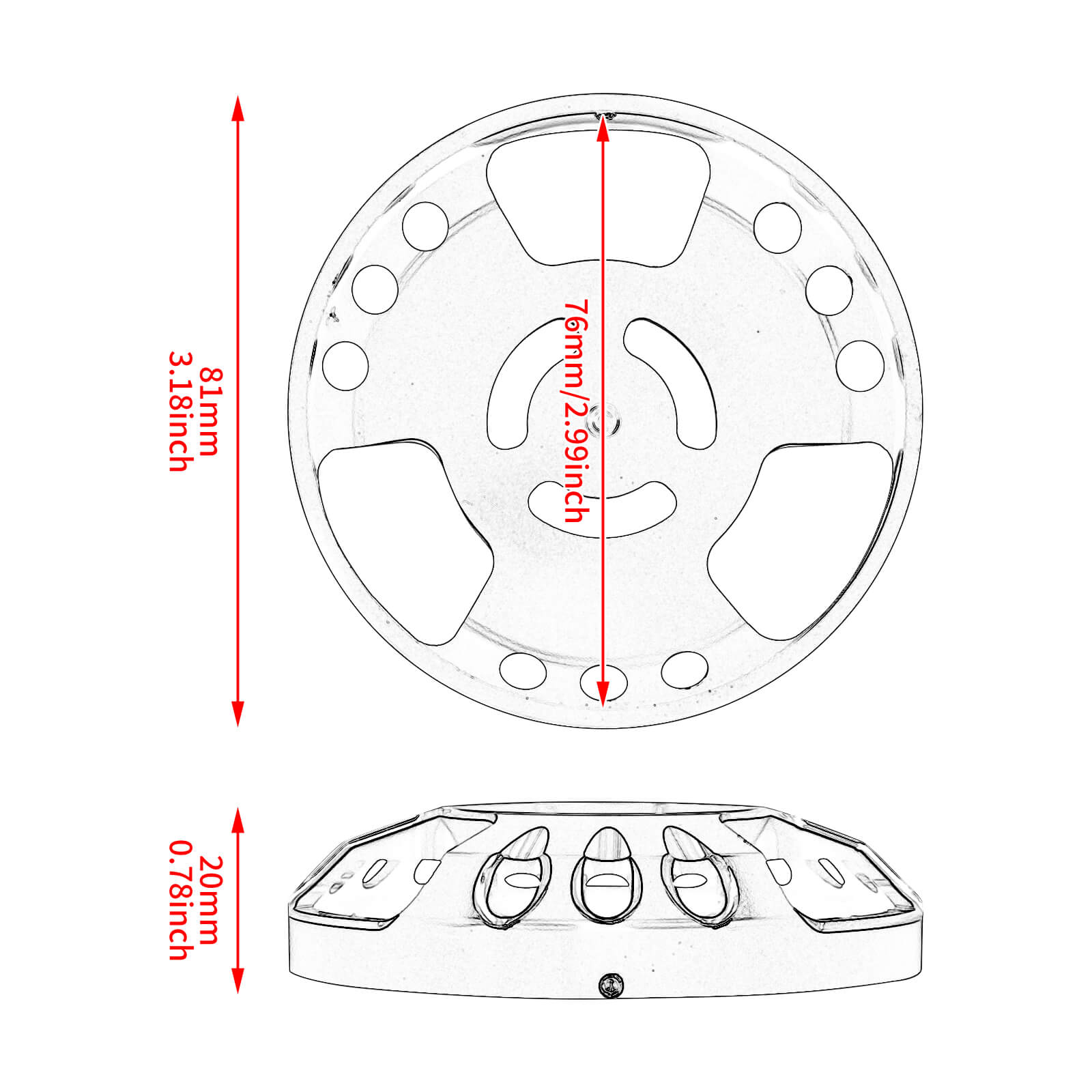CNC Cut Front Horn Cover Speaker Cap Fit Harley Sportster XL 1200 1996-2022 | Mactions
