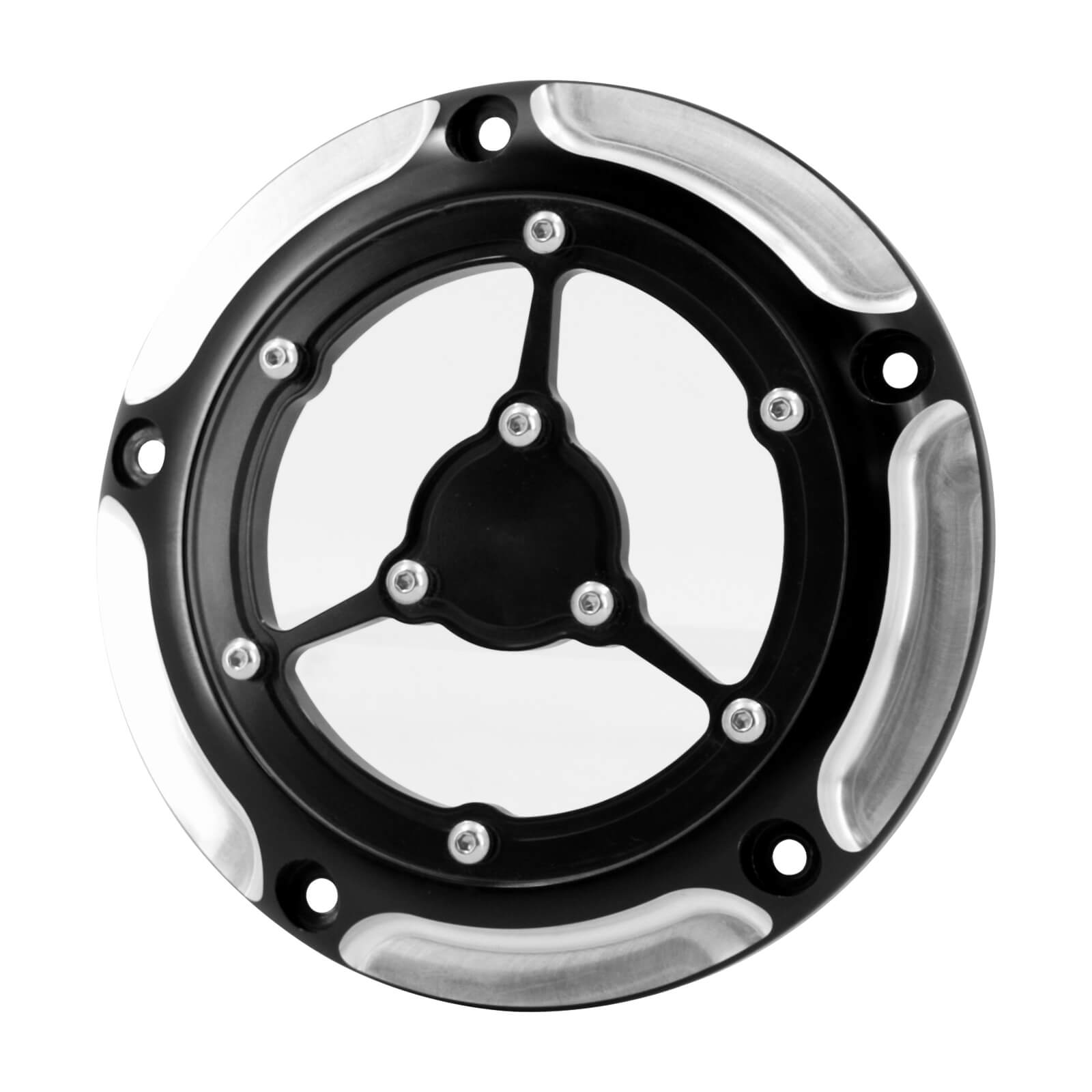 CR030101 mactions CNC See-Through Derby Clutch Cover for Harley Softail 2018 