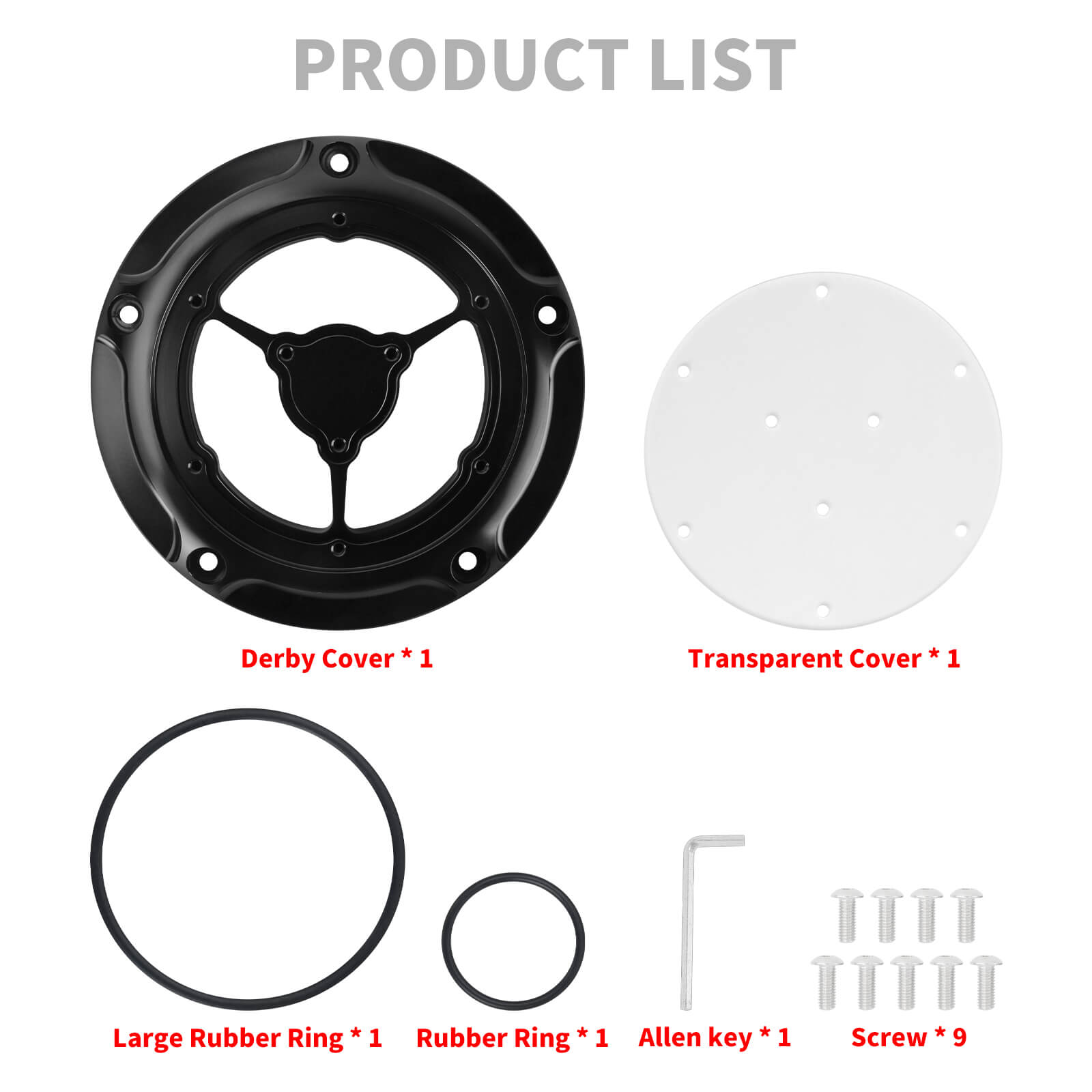 CR030104 mactions Black See-Through Derby Clutch Cover for Harley Softail '18-Up - product list