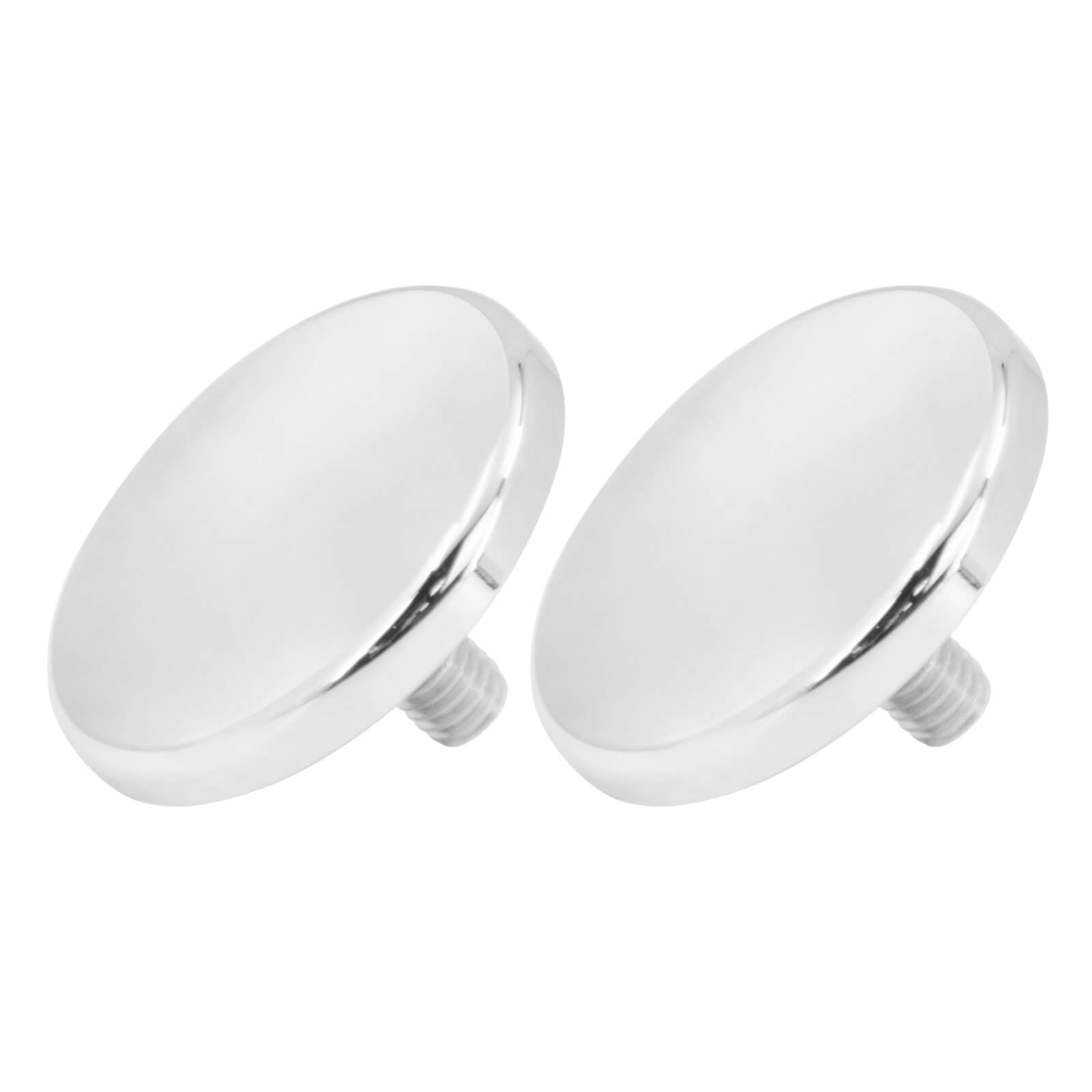 CR030402 Mactions_Chrome Inner Fairing Mirror Drop Block-Off Plates for Harley Touring FLHT FLHXSE