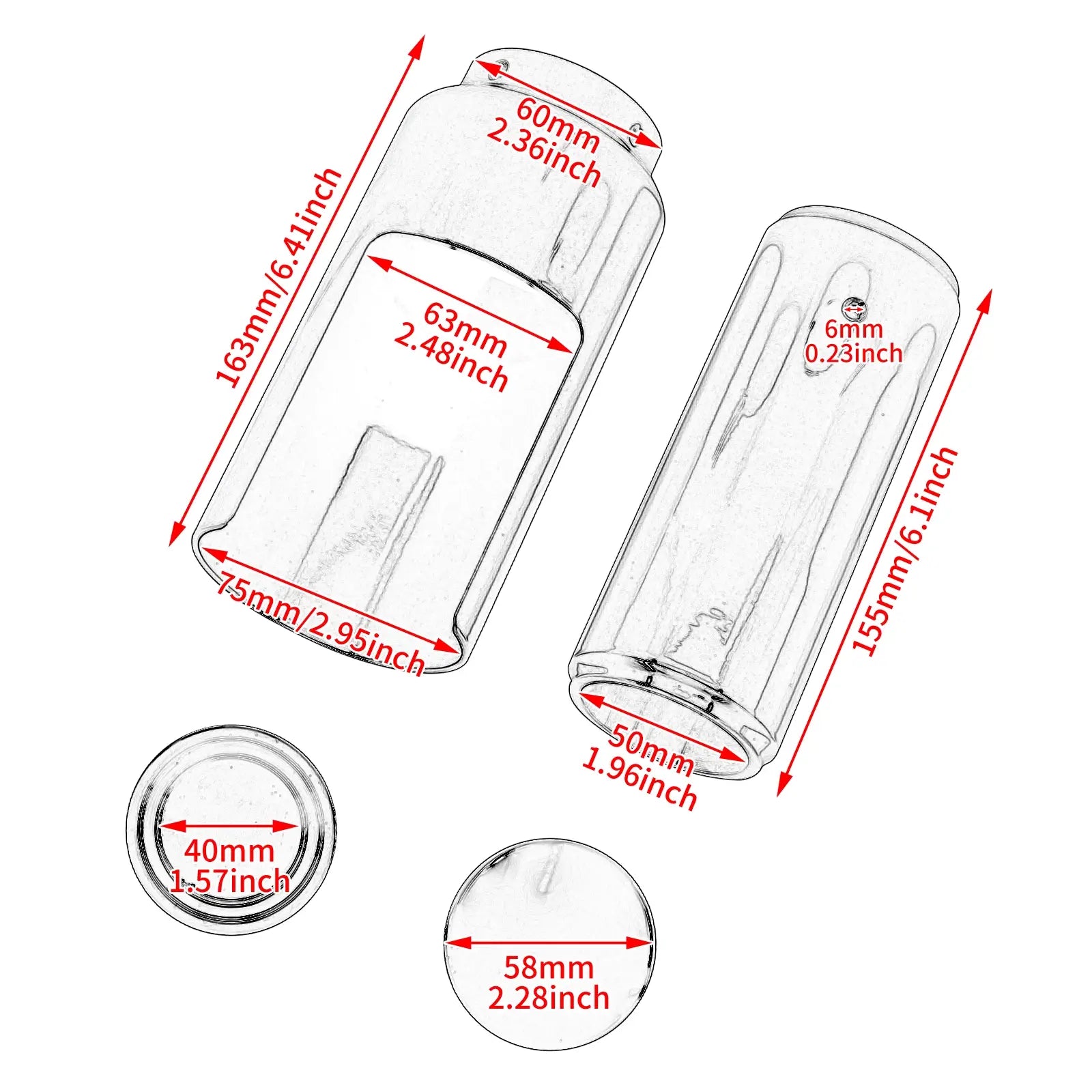 CR031801 mactions Black Front Fork Shock Absorber Cover for harley - size