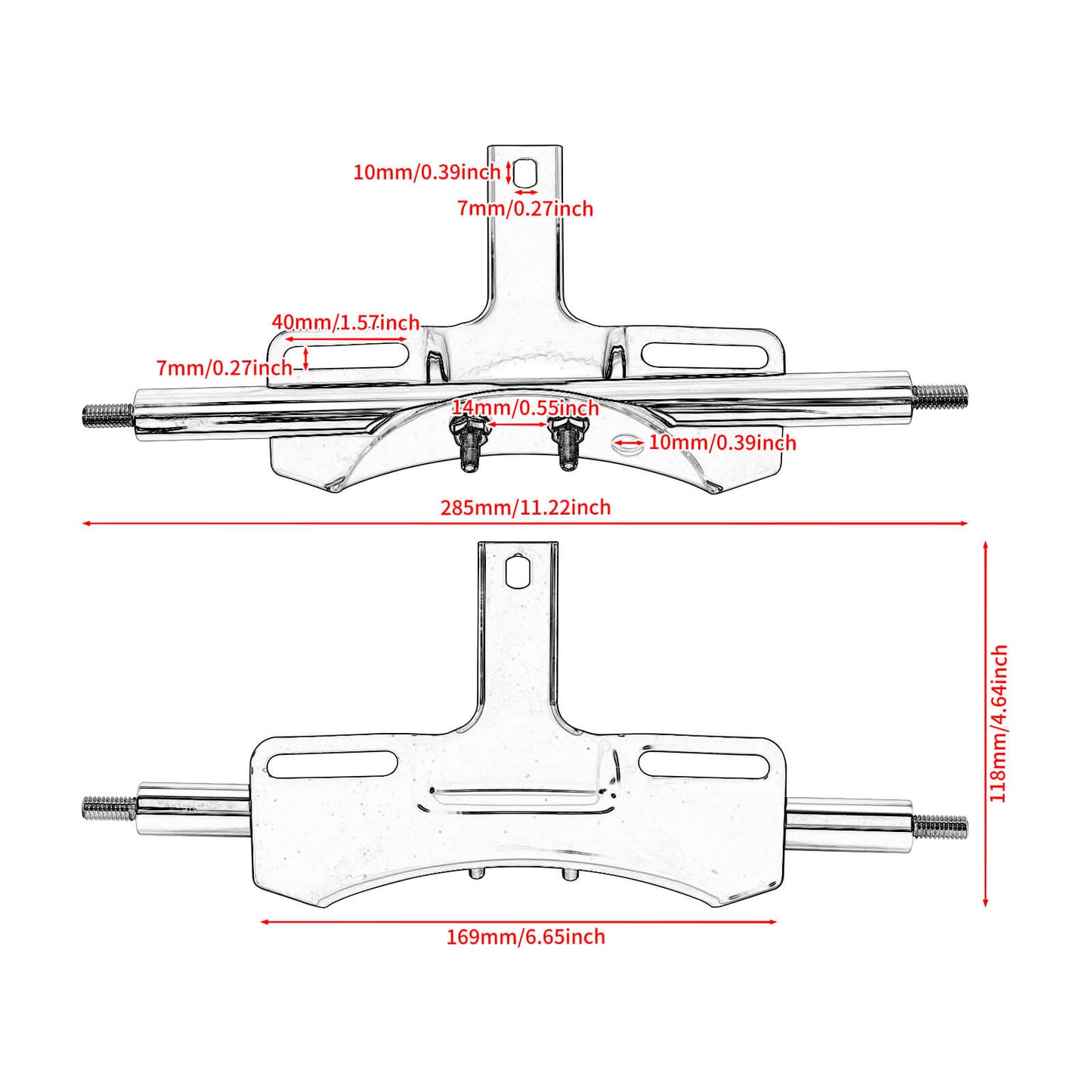 License Plate Mounted Turn Signal Relocation Fit Harley Dyna XL models | Mactions