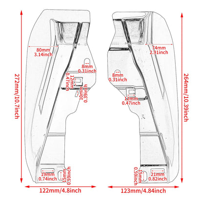 Motorcycle Mid-Frame Air Heat Deflector Shield For Harley Touring & Trike 2024-UP | Mactions