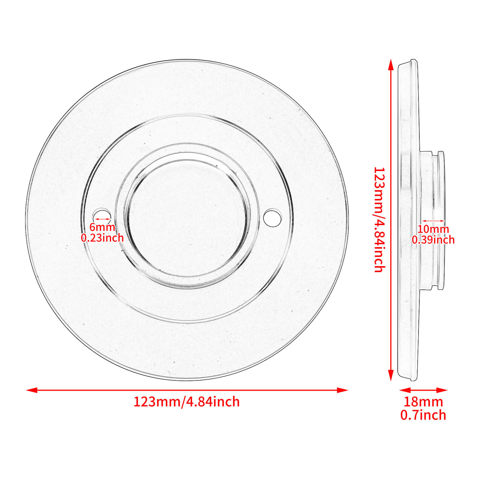 CR034801 mactions CNC Machined Aluminum Engine Derby Cover for Revolution Max - size