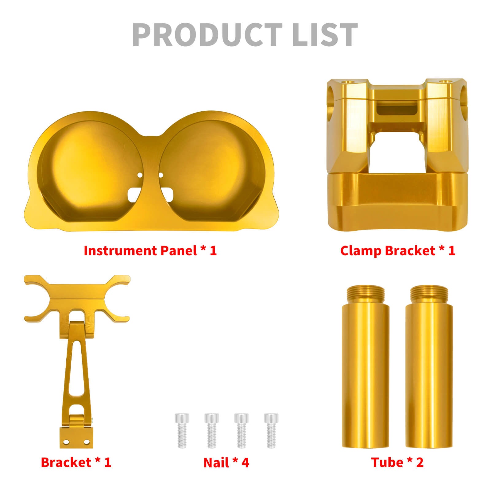 CR035103 8" Billet Dual Gauge Relocation Riser Bracket For Harley Road Glide - product list