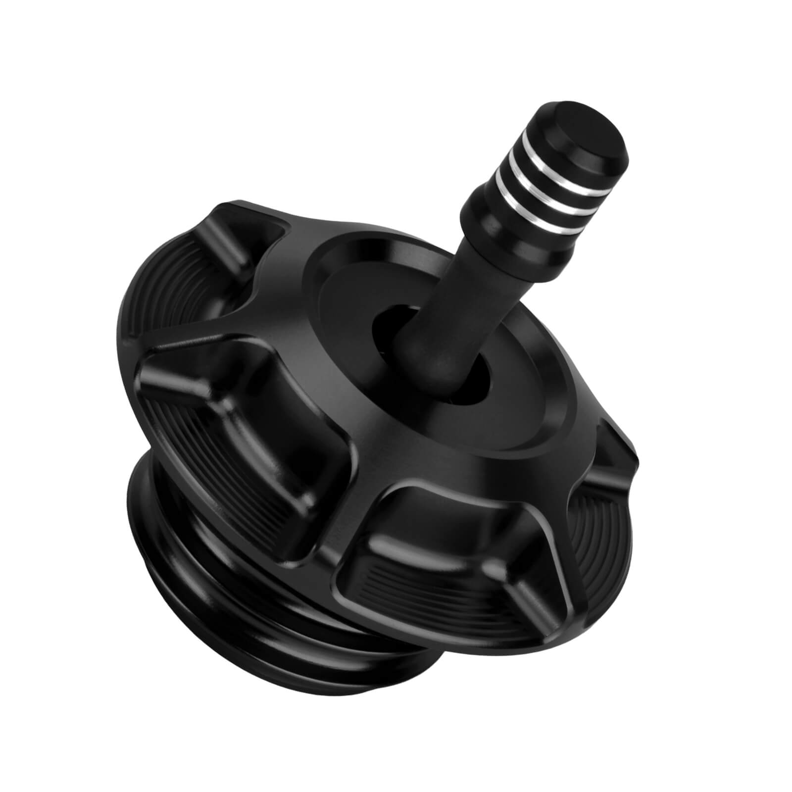 CR037201 MX Vented Gas Tank Cap for Harley Sportster Dyna Softail Touring Black