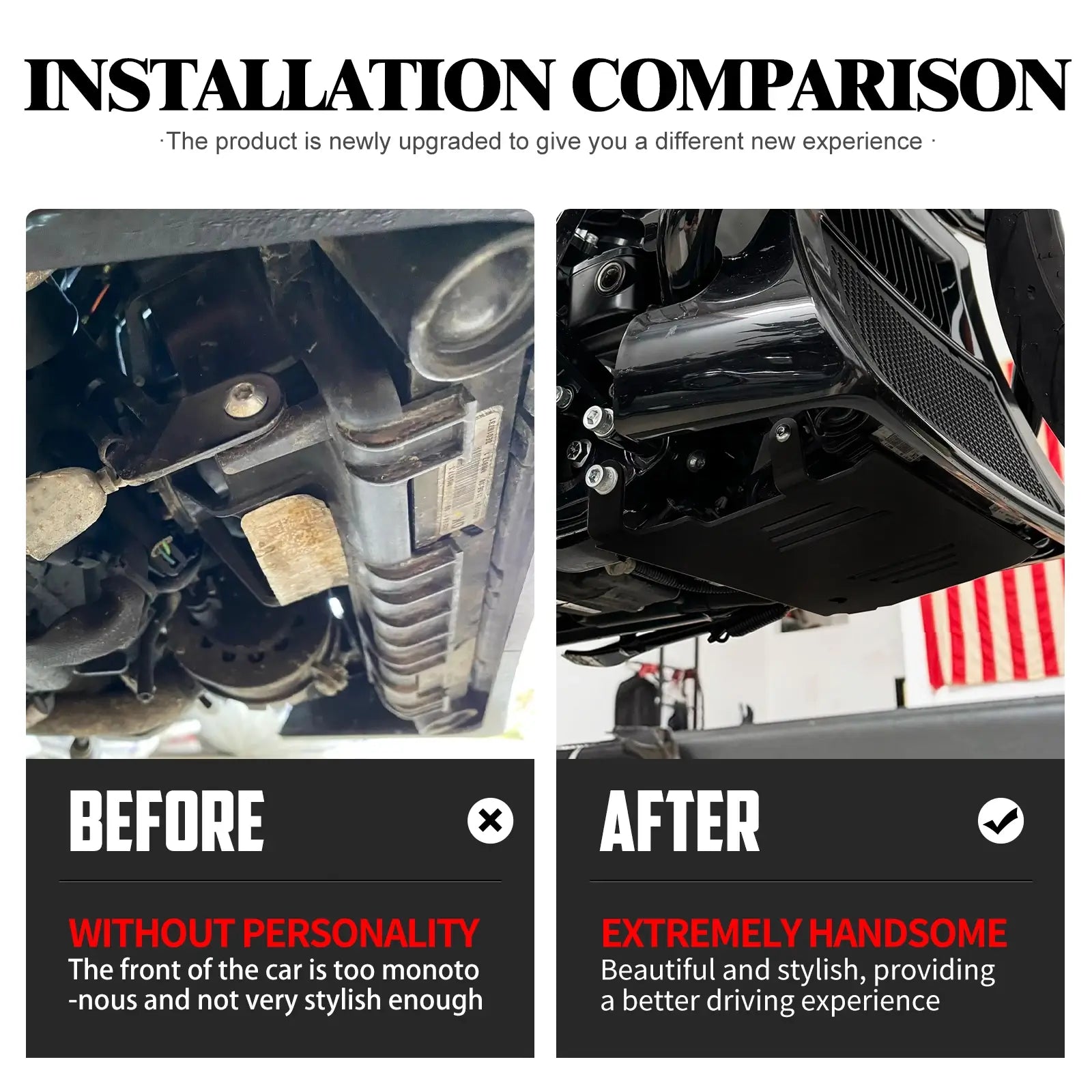 FR003401 mactions Motorcycle Lower Engine Chassis Protector for harley touring - black