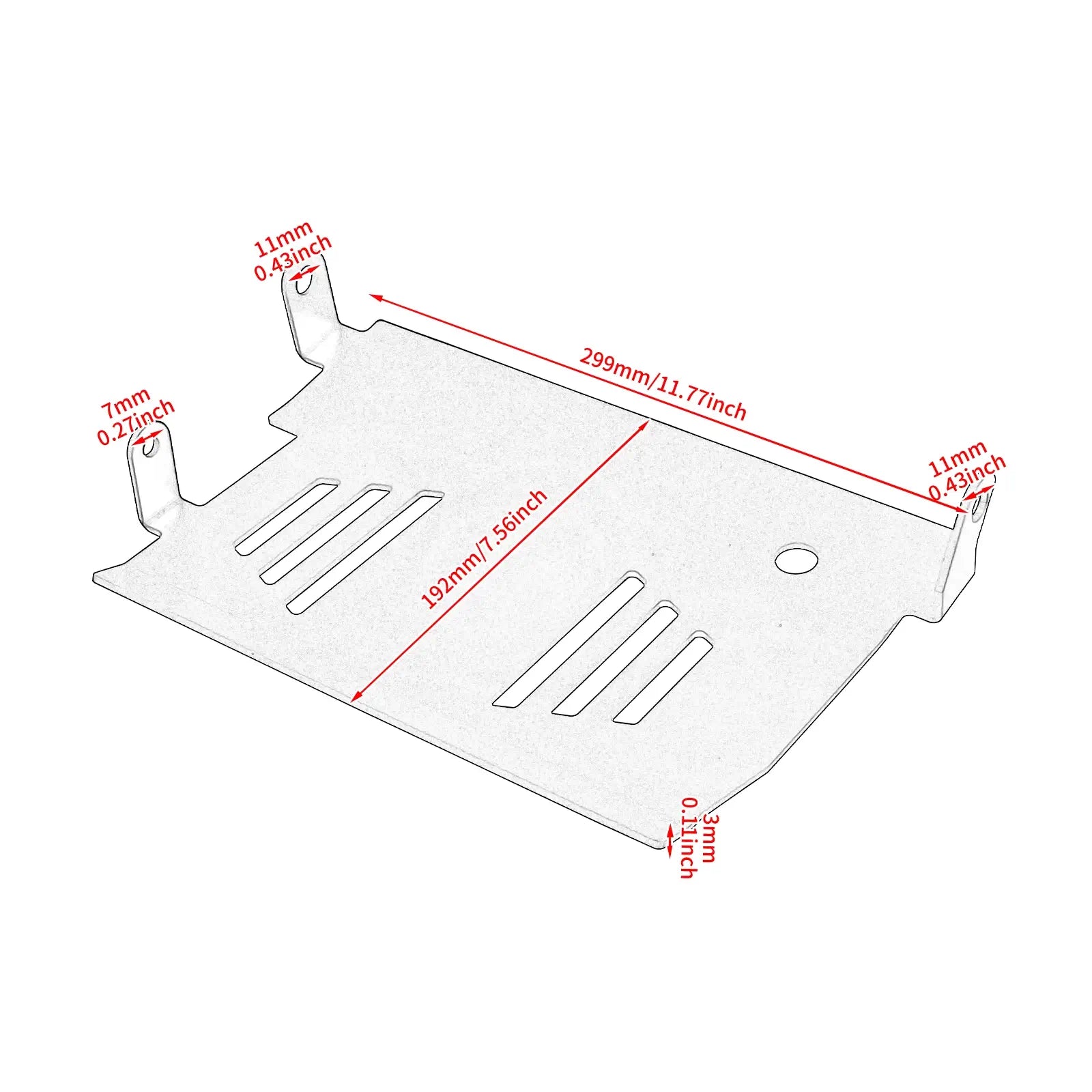 FR003401 mactions Motorcycle Lower Engine Chassis Protector for harley touring - size