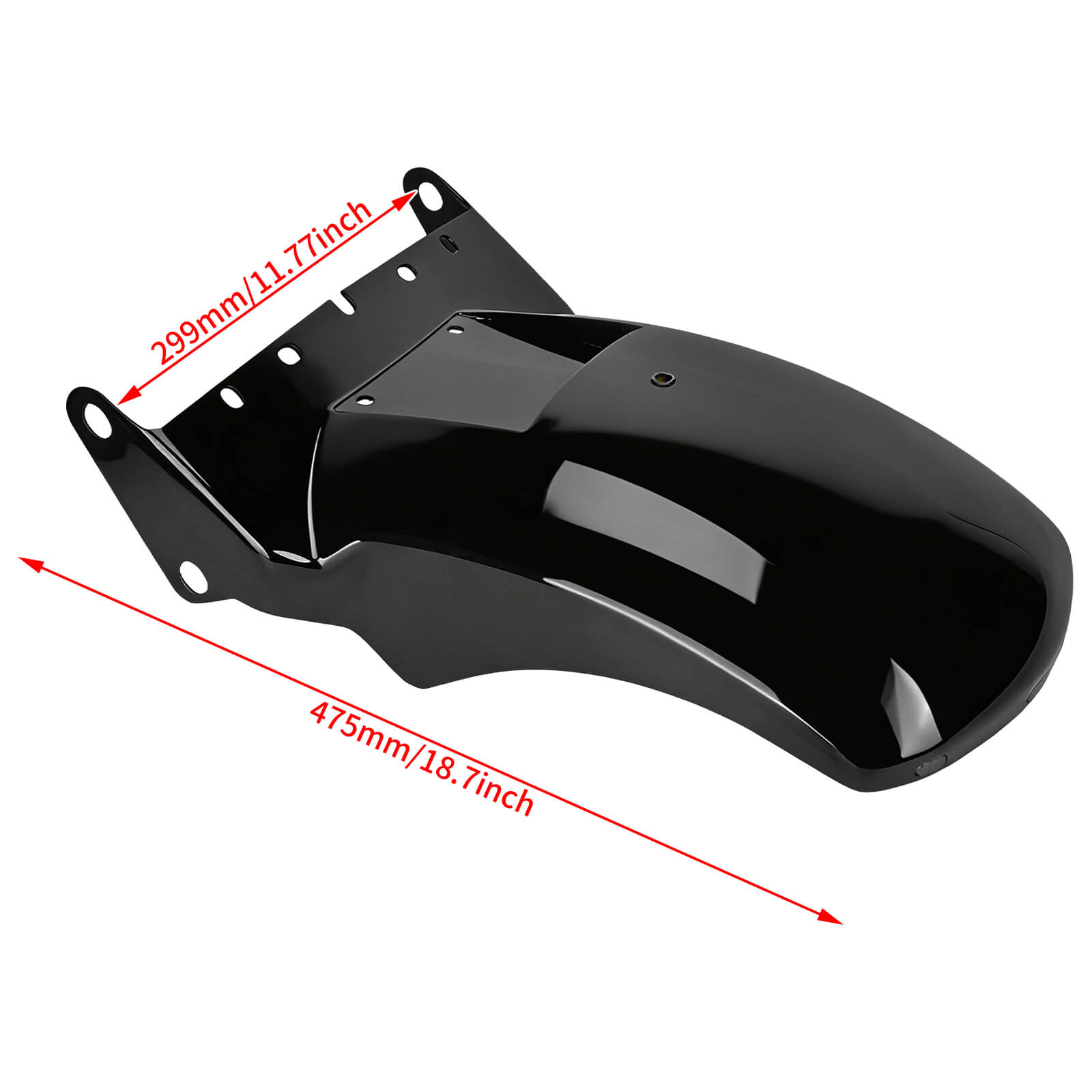 FR004201 Mactions Short Rear Fender Complete LED System For Softail Size