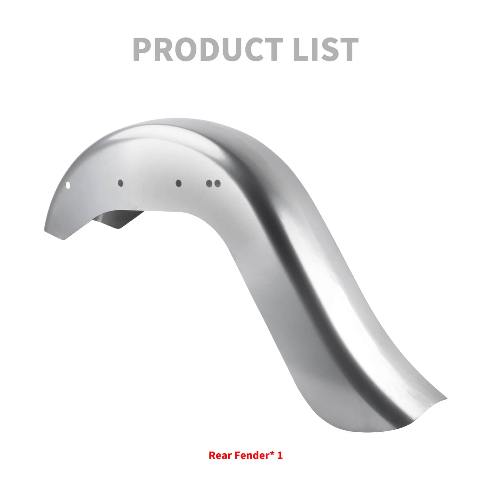 6" Unpainted Extended Rear Fender Mudguards For Harley Softail '86-'17 | Mactions