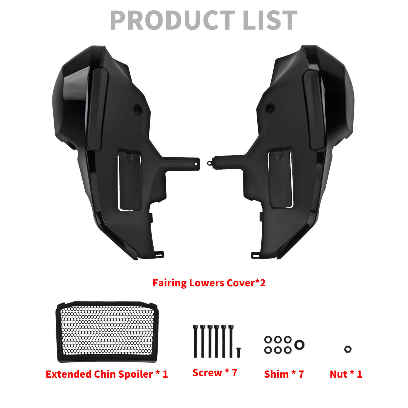 FR005001 mactions Motorcycle Fairing Lowers for Harley touring road glide 2025 - product list