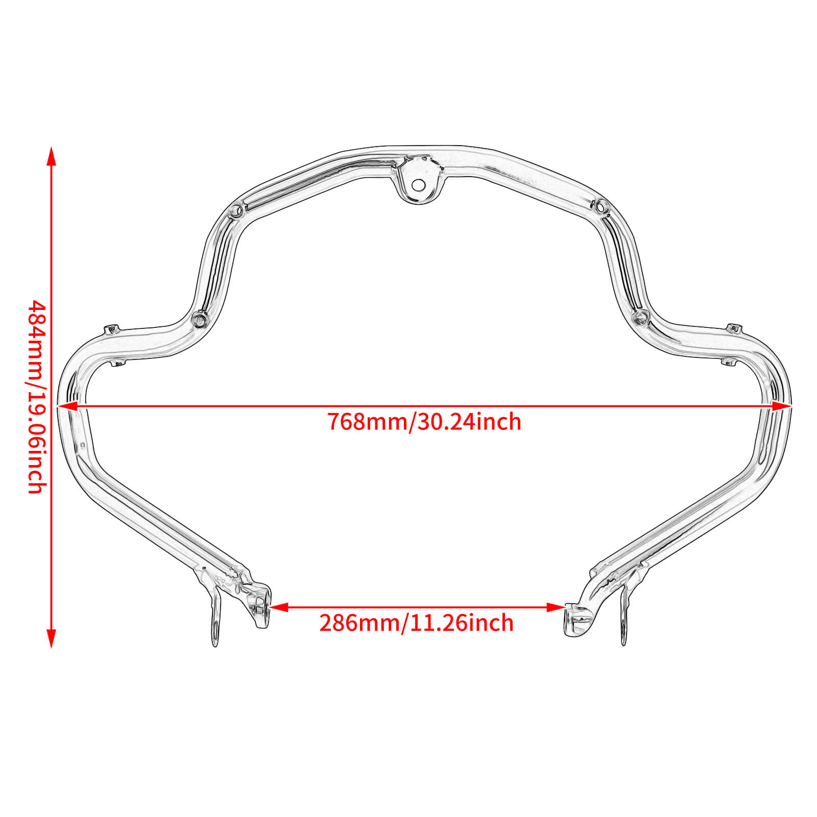 Motorcycle Customize Grey Fairing Lowers Black Engine Guard Set for Harley Touring '23-'25 | Mactions