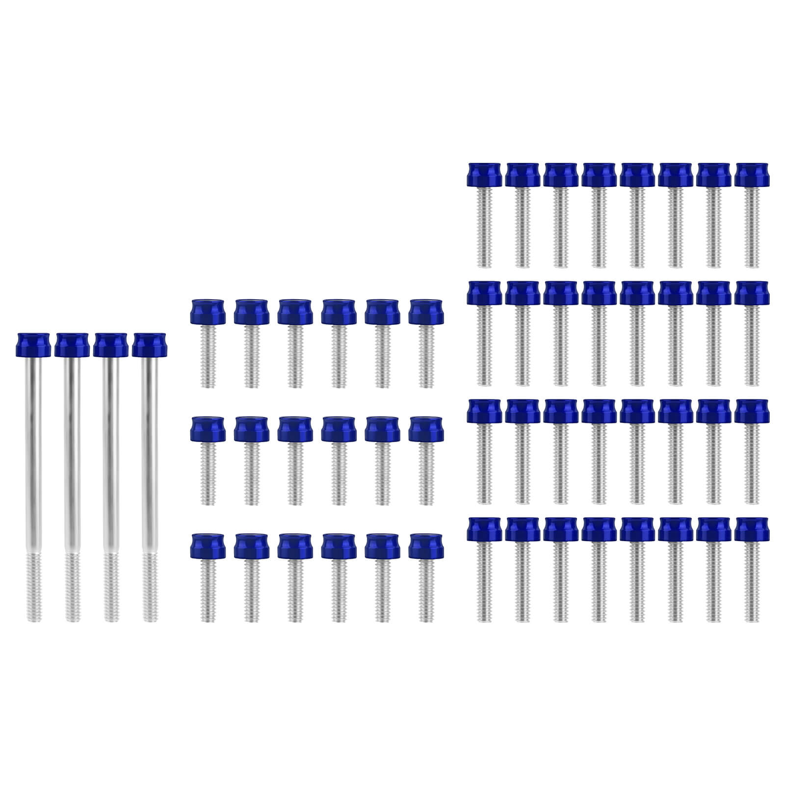 FR006104 mactions Premium Engine Fastener & Dress-Up Kit for Harley touring - blue