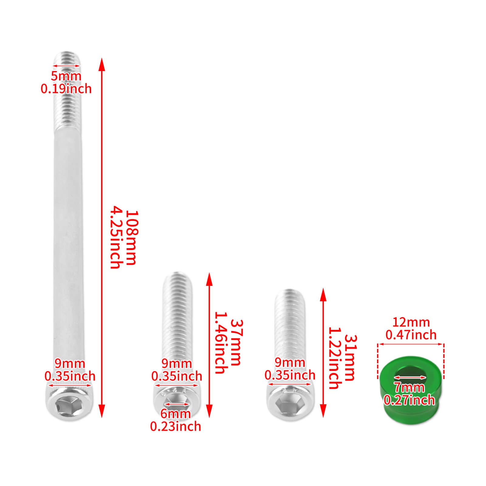 FR006105 mactions Premium Engine Fastener & Dress-Up Kit for Harley cvo - green