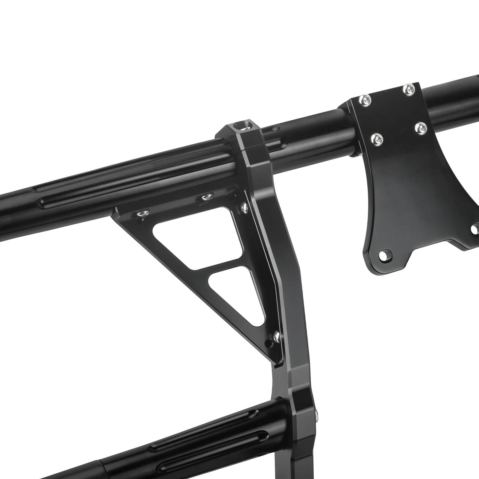 FR007101 mactions CNC Aluminum Flat-Out Front Engine Guard for harley street glide - black