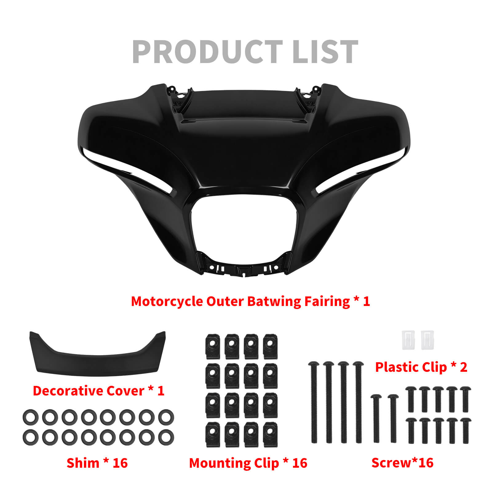 FR007201 Mactions Batwing Fairing For Harley Touring Street Glide & CVO '23-'25 Product List