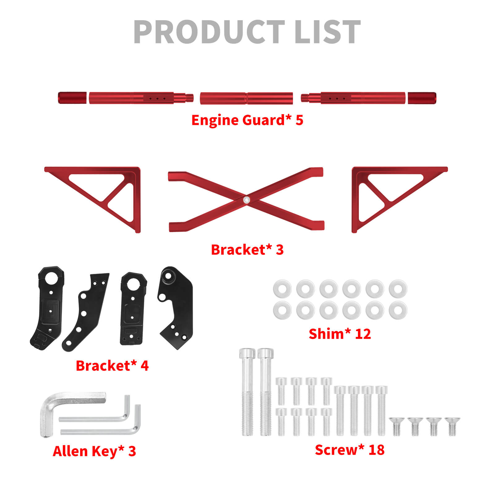 FR007601 mactions red 1.25" Front Highway Crash Bar Pegs for Harley Softail low rider - product list