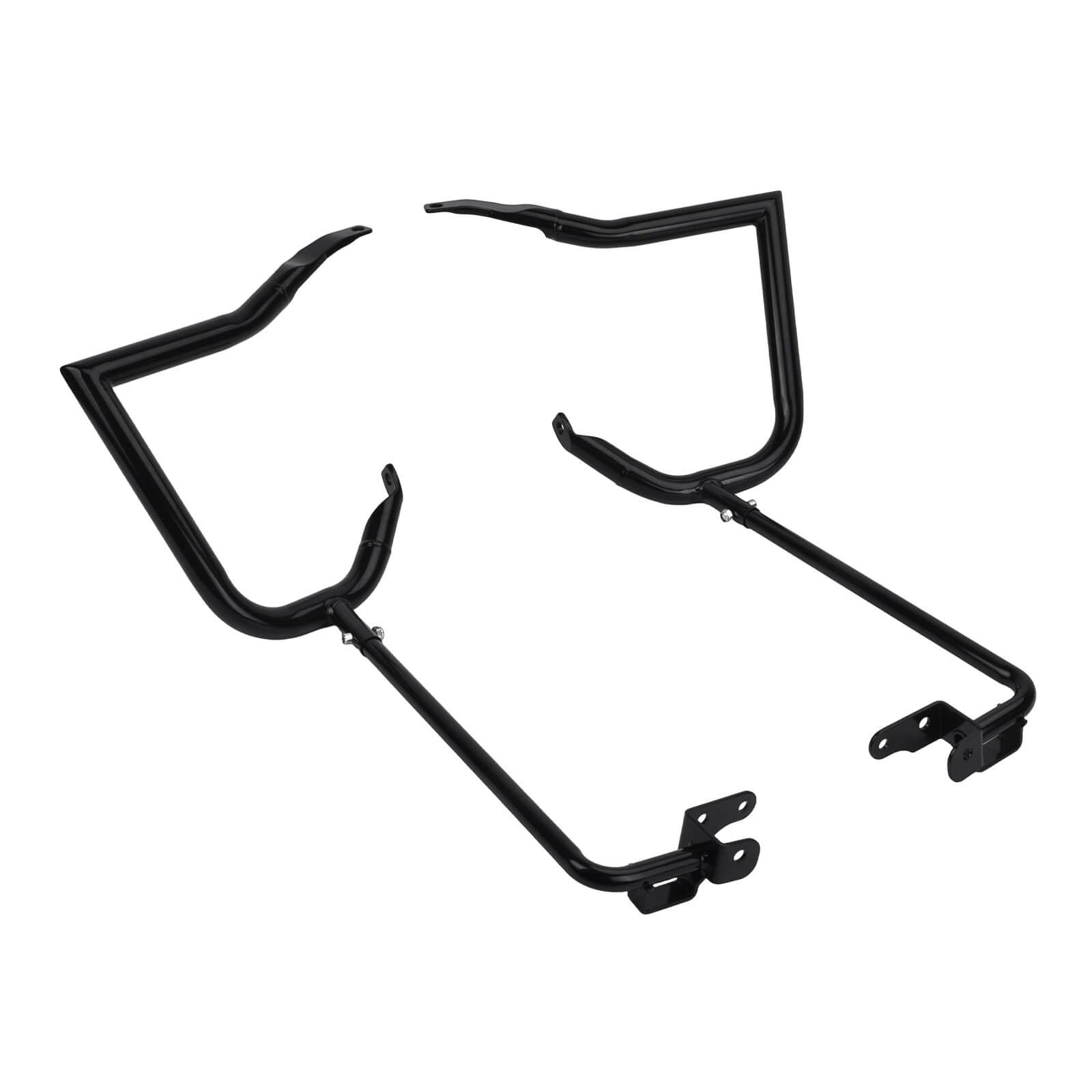 FR007801 mactions Saddle Bag Guards Crash Bars Lower Support Brackets Set For Harley