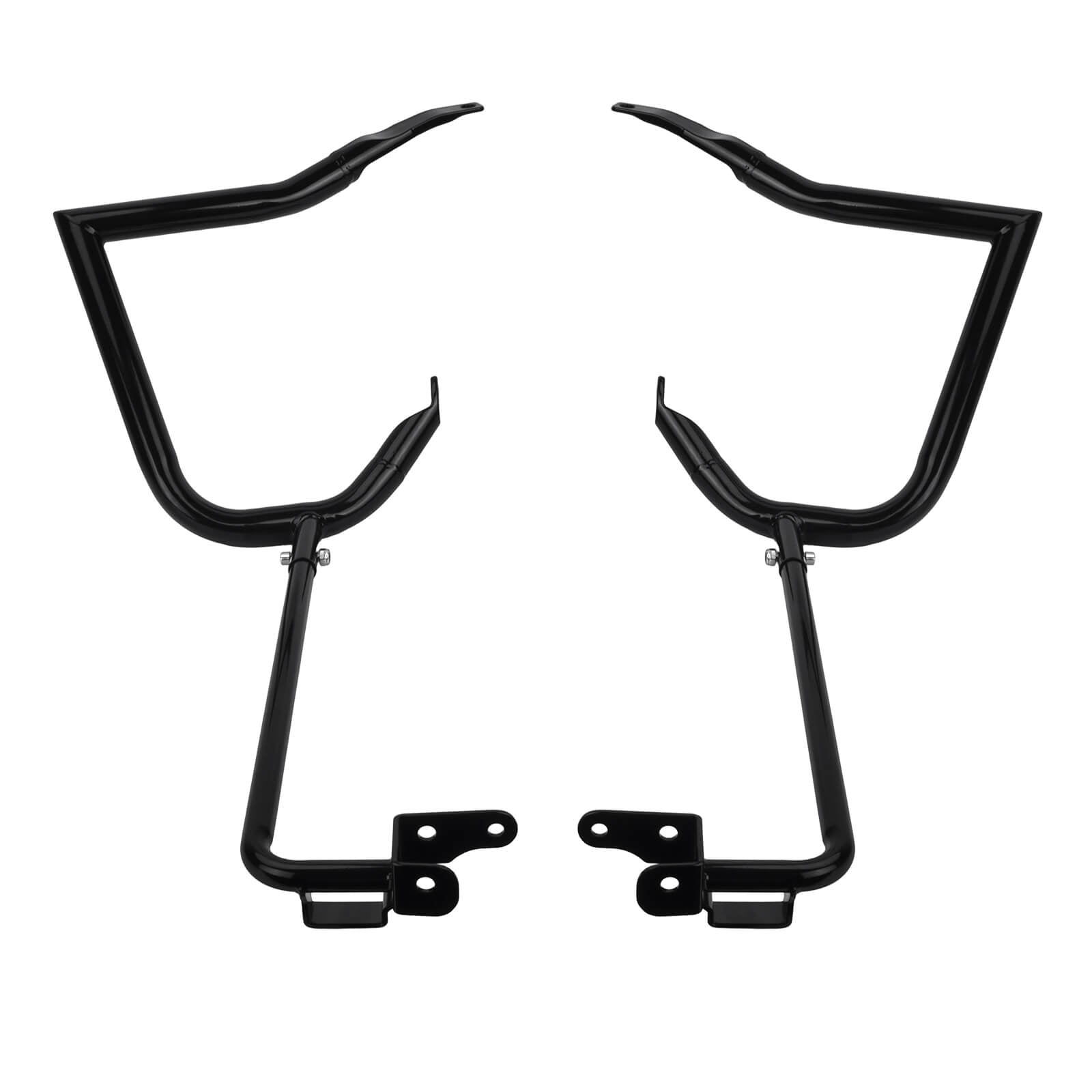 FR007801 mactions Saddle Bag Guards Crash Bars Lower Support Brackets Set For Harley touring