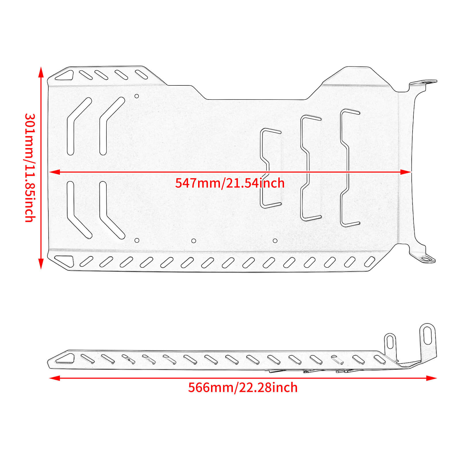 FR008201 Skid Plate Protective Cover Fit Harley Softail  2025 - size