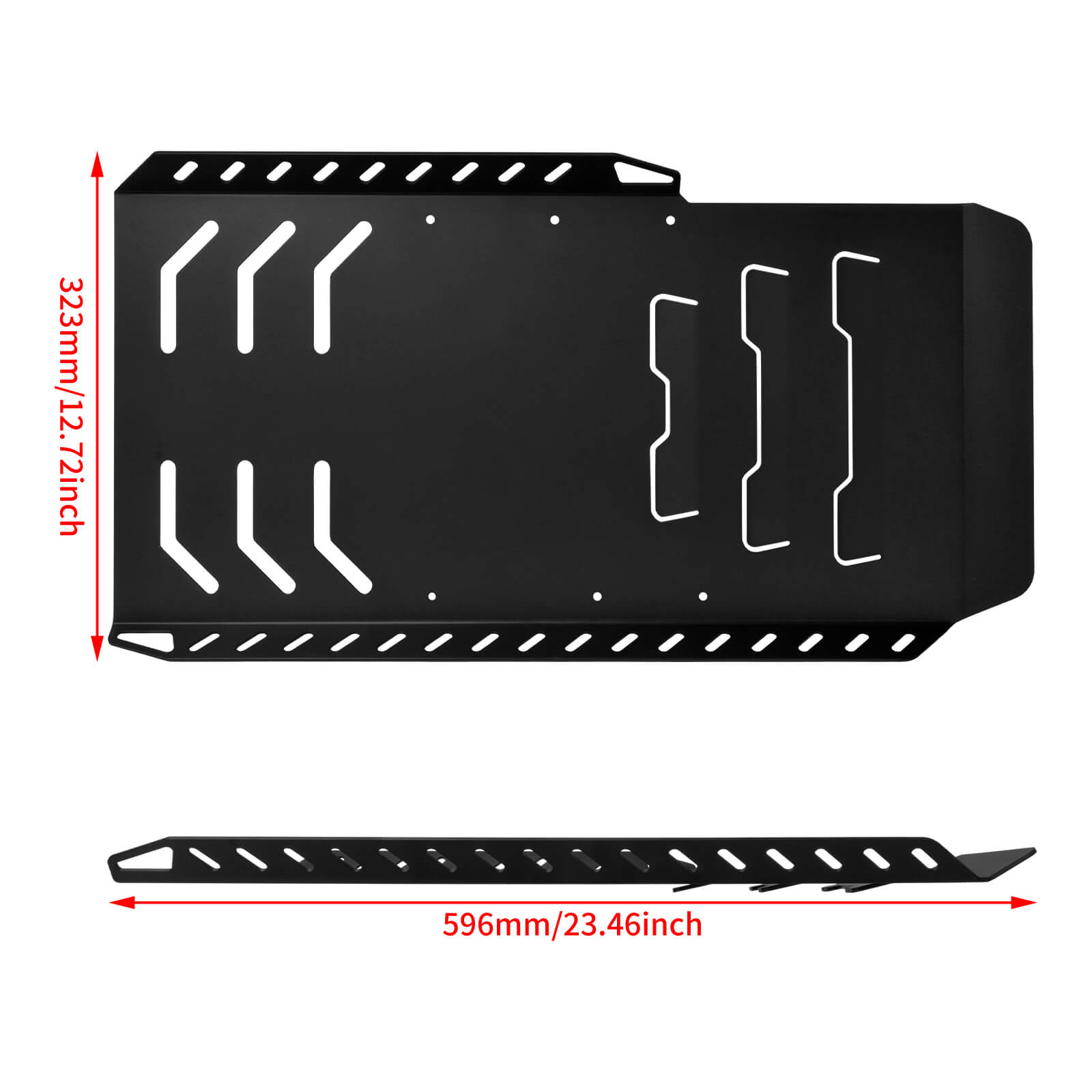 FR008202 Mactions Lower Engine Chassis Skid Plate for Harley Touring Size