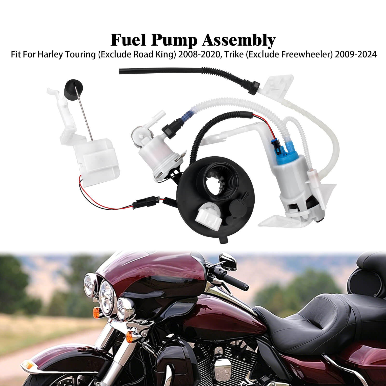 FU000301 Mactions Fuel Pump Assembly for Harley Touring '08-'20 Electra Glide