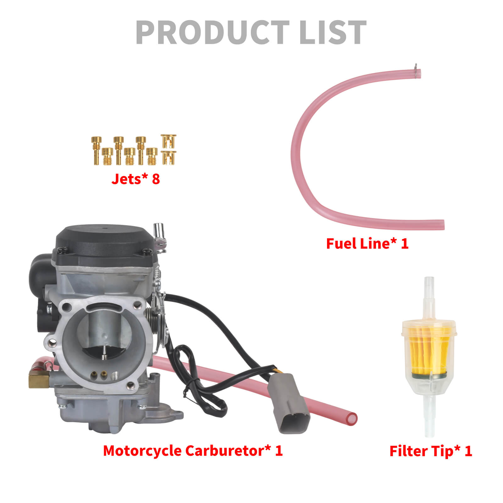 FU000701_Mactions_High-Performance Aluminum Carburetor & Jet Kit for Buell Blast 500 2000-2009 Product List