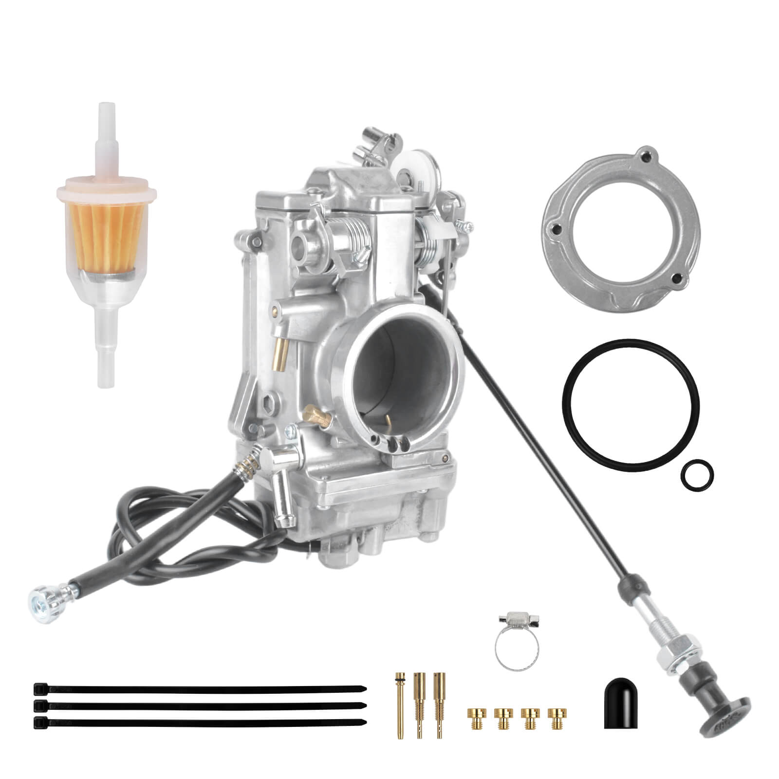 FU001101 Mactions HSR48 mm Carburetor Kit for Harley Dyna Touring