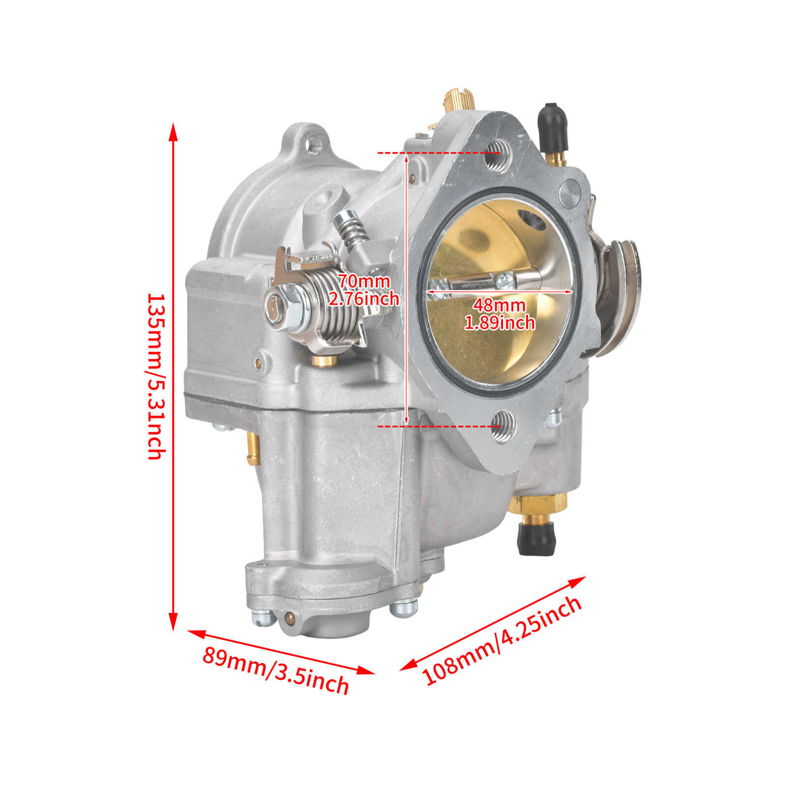 FU001201 Mactions Carburetor 11-0420 Complete Kit for Harley Big Twin & Sportster Size