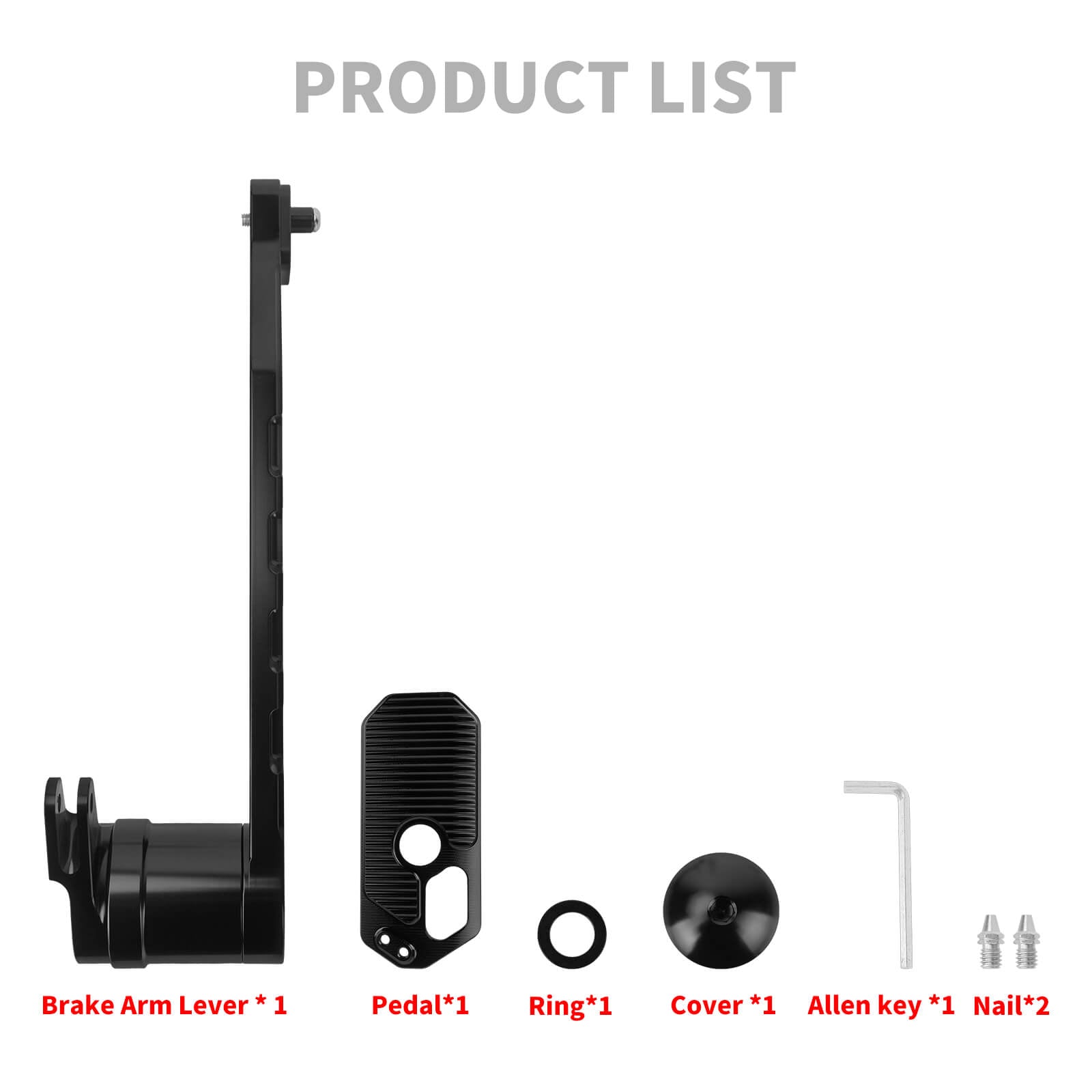 GE001101 Mactions CNC Black Brake Lever for Harley Touring ‘08-’13 Product  List